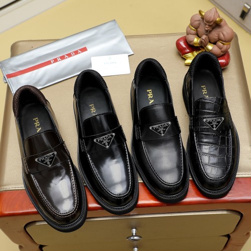 Prada Men's Leather Loafers: Original Replica with Premium Comfort 1 Prada Men's Leather Loafers - Classic Style & Durable Comfort