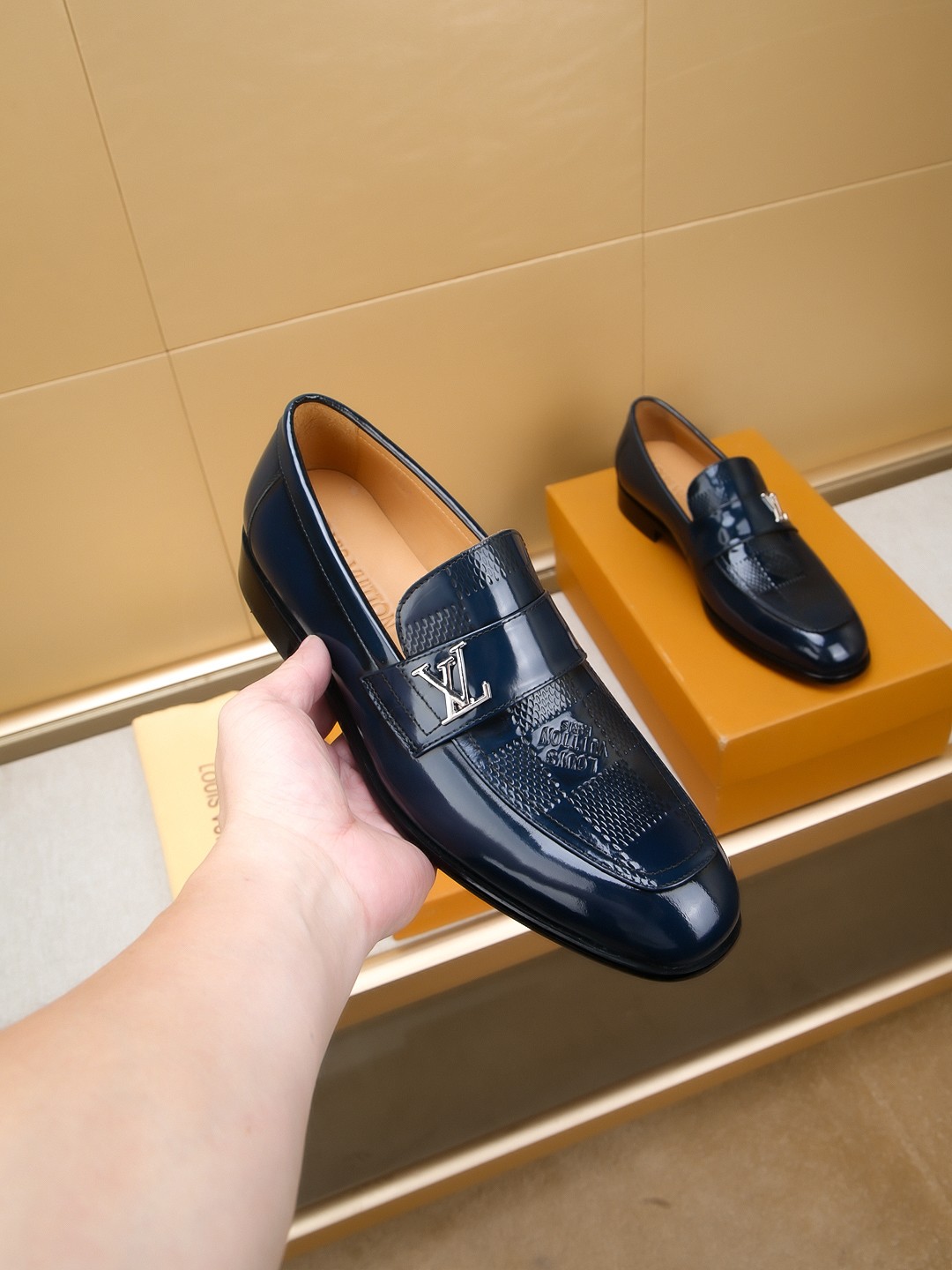 Louis Vuitton Men's Leather Loafers, Classic & Stylish Dress Shoes Size 39-44 4 a1742405853146 6085