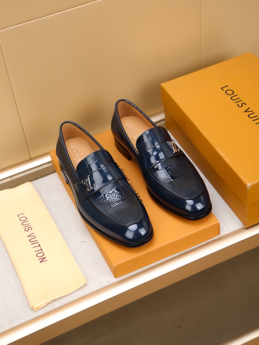 Louis Vuitton Men's Leather Loafers, Classic & Stylish Dress Shoes Size 39-44