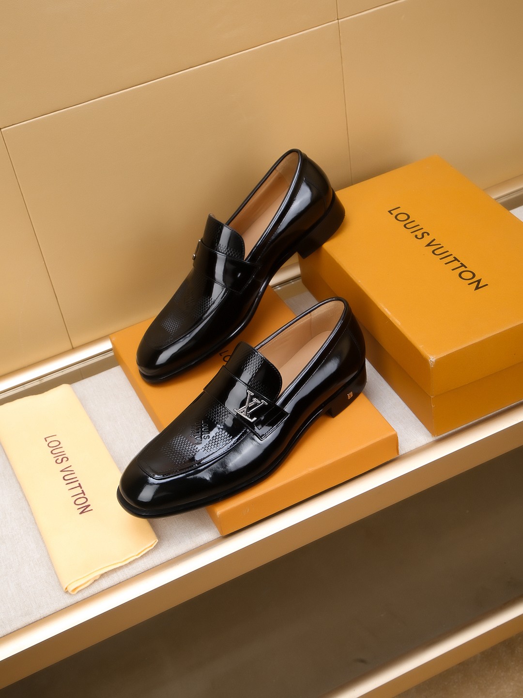 Louis Vuitton Men's Black Leather Loafers with Embossed Detailing, Sizes 39-44 3 a1742406448963 7312