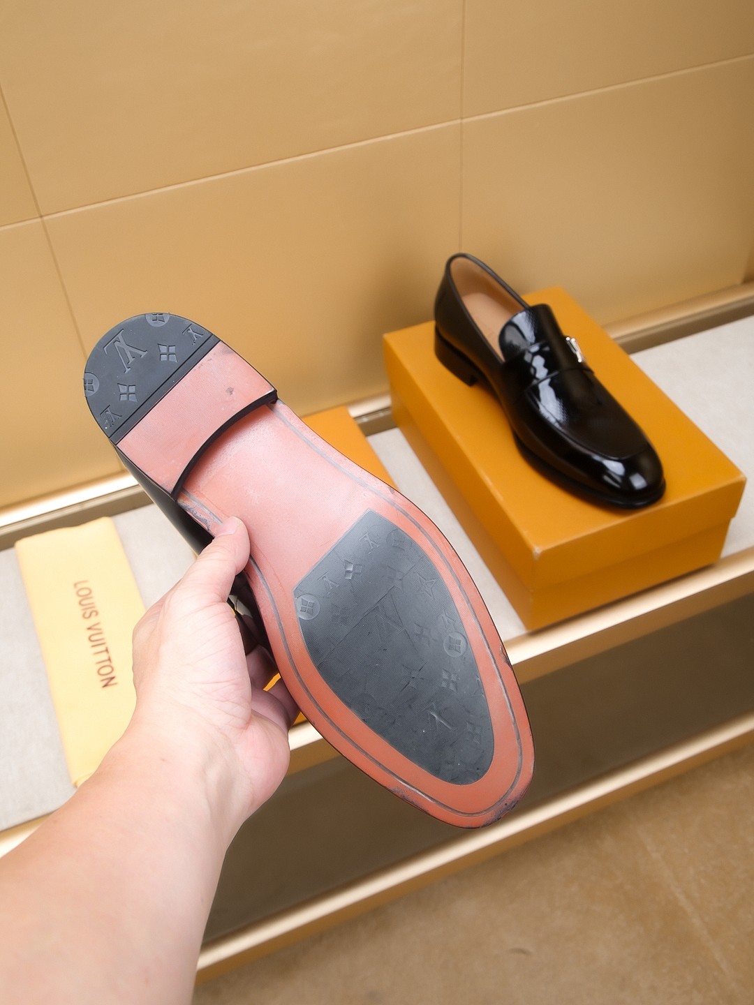 Louis Vuitton Men's Black Leather Loafers with Embossed Detailing, Sizes 39-44 10 a1742406450673 4504