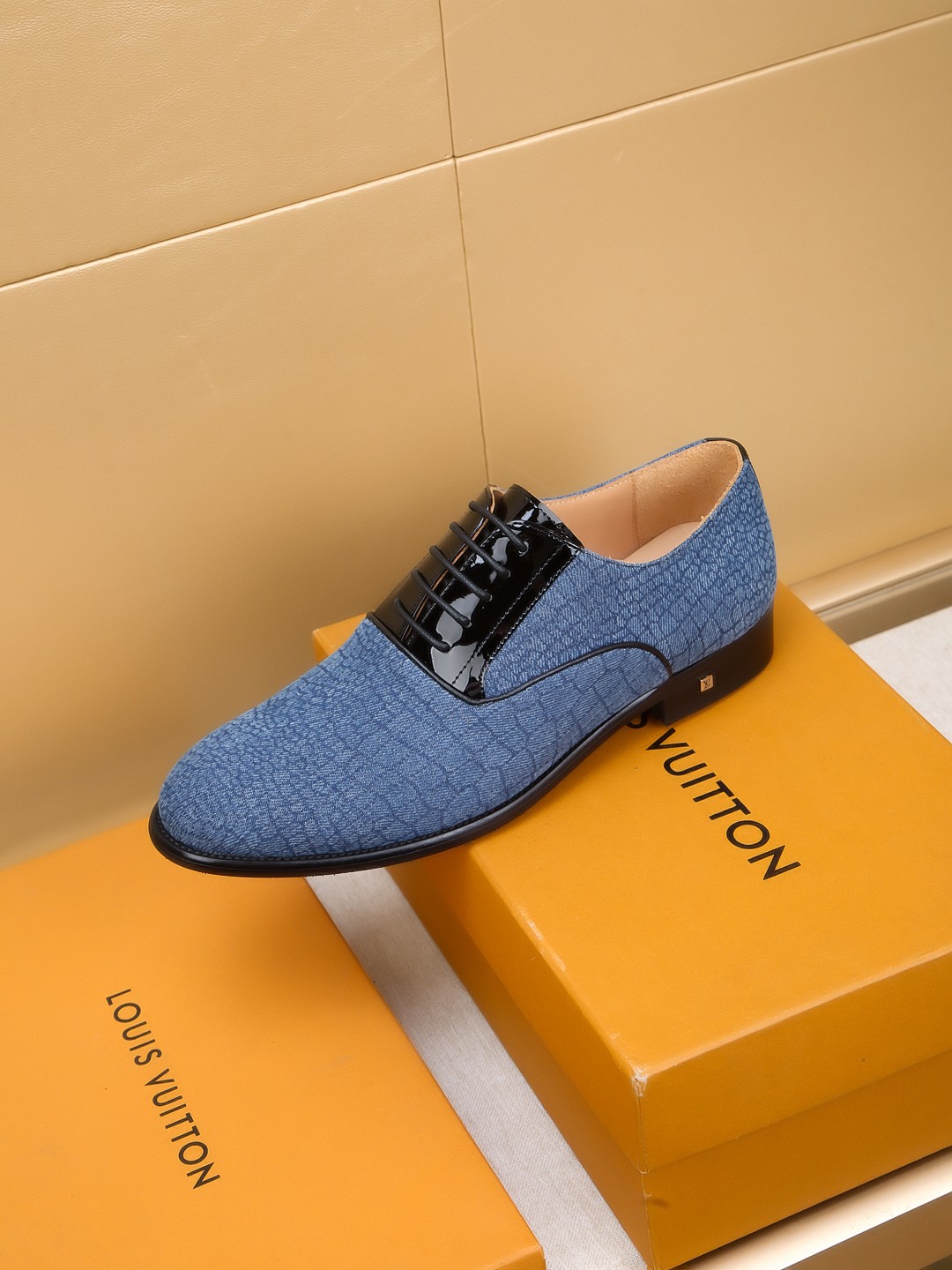 Louis Vuitton Men's Blue Leather Dress Shoes, Comfortable & Stylish 7 a1742406969158 7521