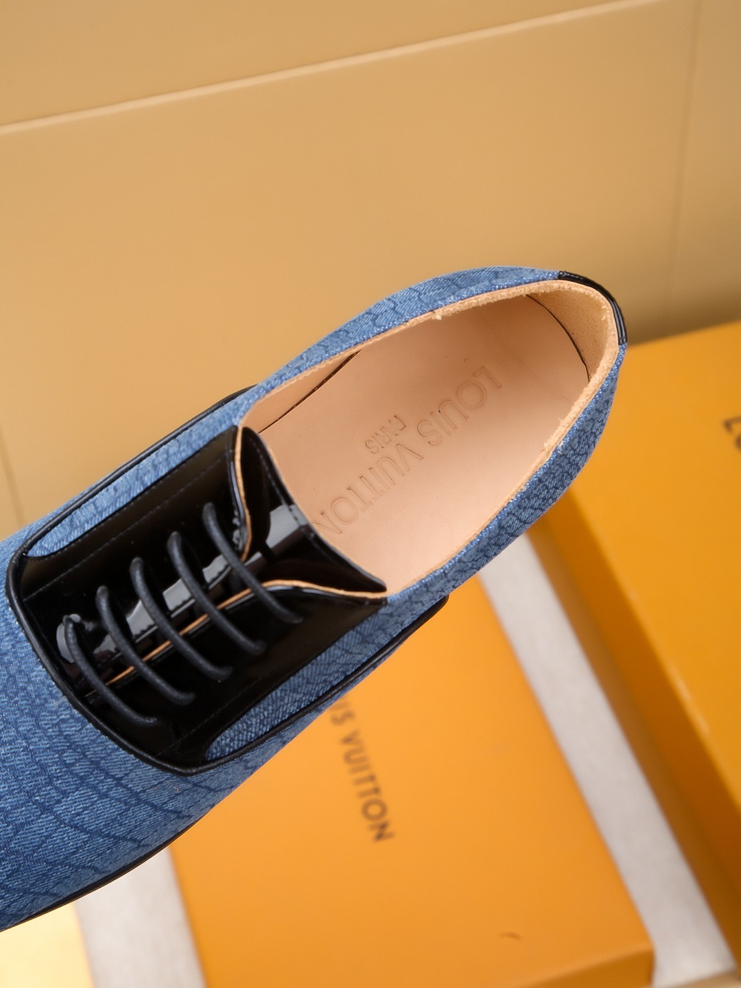 Louis Vuitton Men's Blue Leather Dress Shoes, Comfortable & Stylish 9 a1742406970741 4346