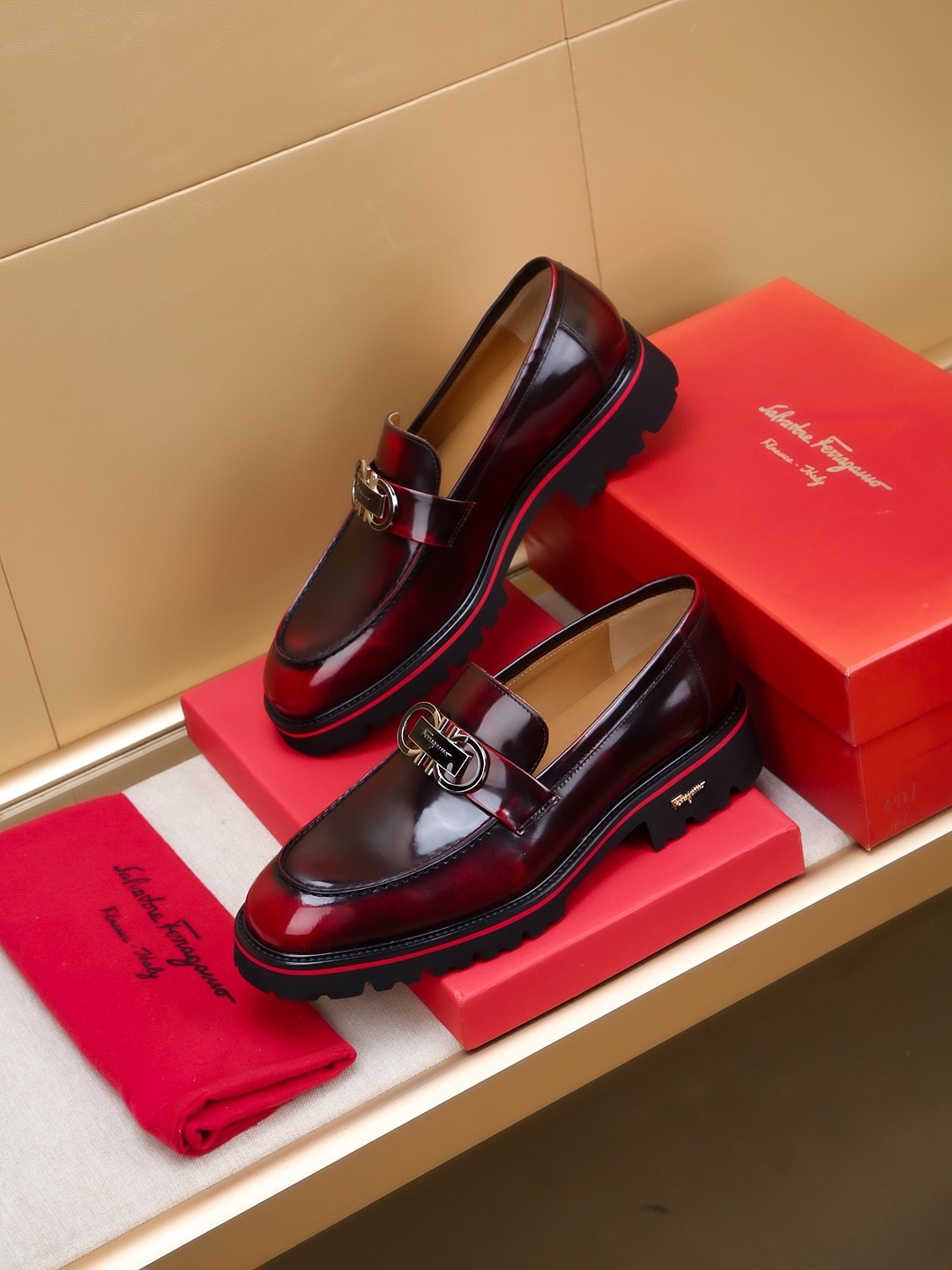 Ferragamo Men's Leather Loafers - High-Quality, Handmade, and Stylish 3 a1742520448961 4561