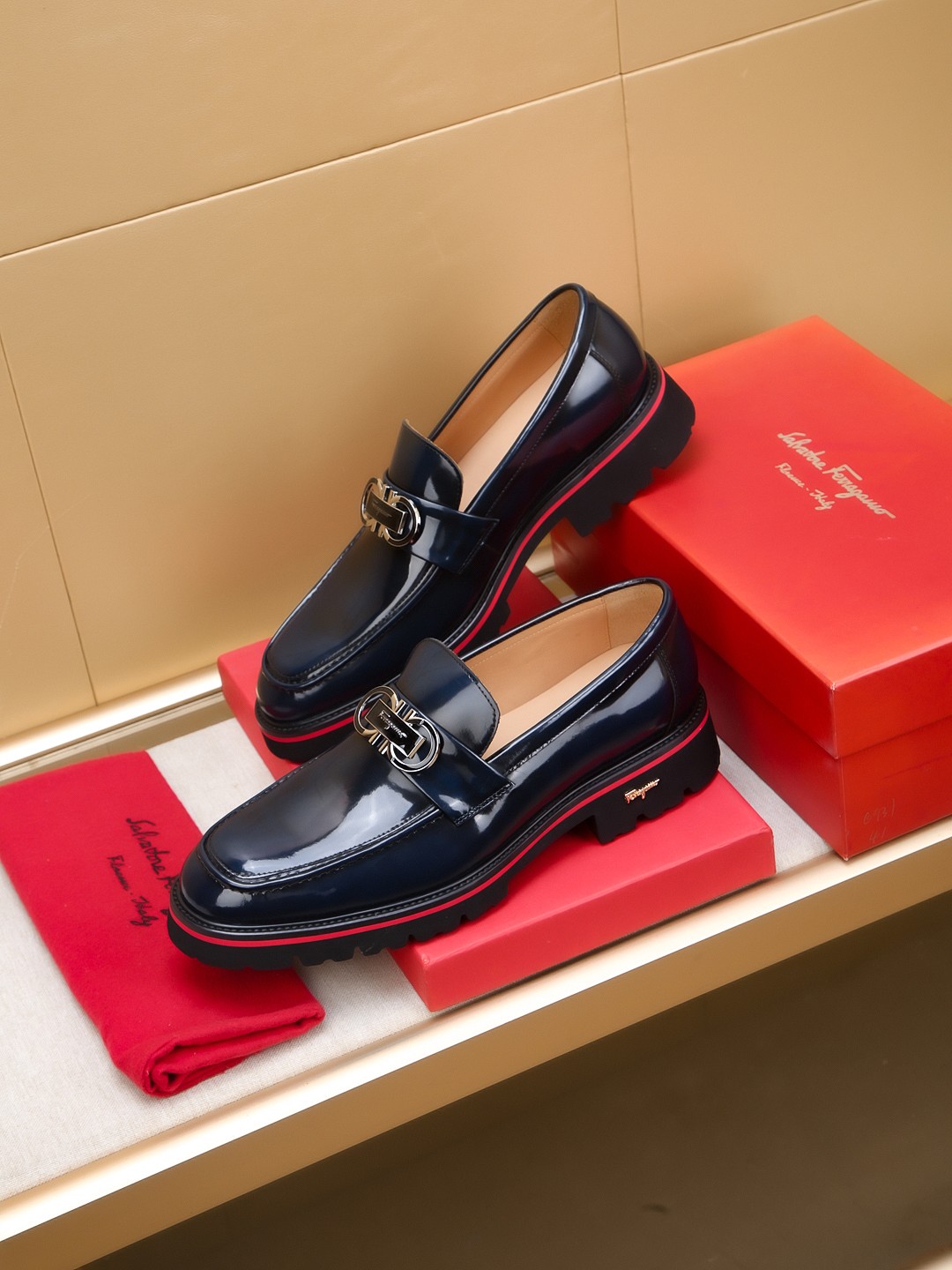 Salvatore Ferragamo Men's Leather Loafers Fashion Handmade Shoes Size 39-44 3 a1742520812731 4800