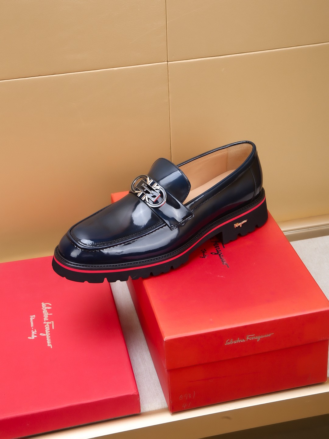 Salvatore Ferragamo Men's Leather Loafers Fashion Handmade Shoes Size 39-44 7 a1742520812760 4058