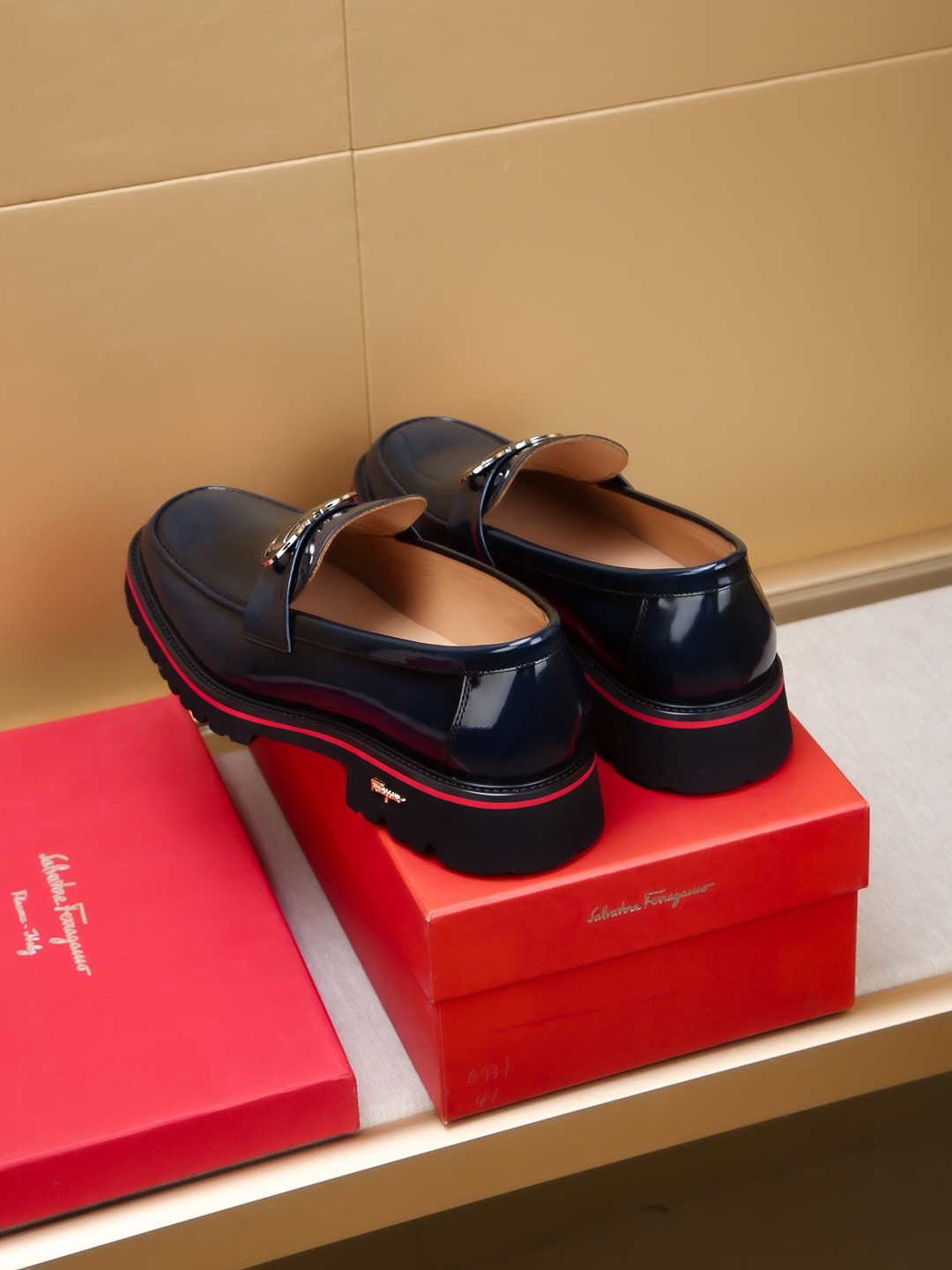 Salvatore Ferragamo Men's Leather Loafers Fashion Handmade Shoes Size 39-44 9 a1742520814183 6432
