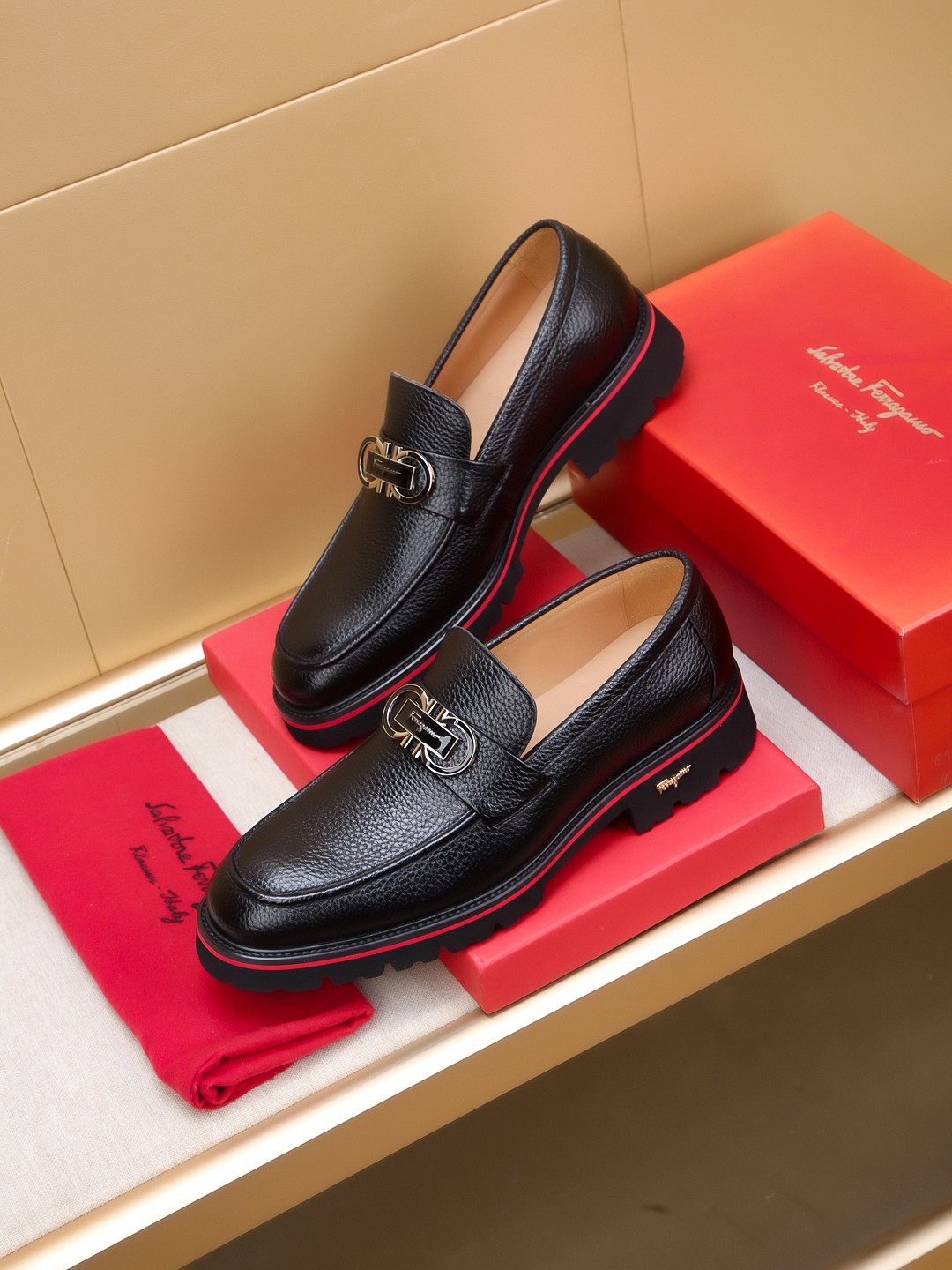 Salvatore Ferragamo Men's Leather Loafers - Stylish and Comfortable 3 a1742521330798 6777