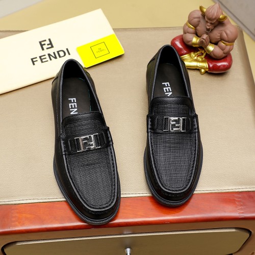Fendi Men's Black Leather Classic Loafers Dress Shoes, Sizes 38-45 1 Fendi Men's Black Leather Classic Loafers Dress Shoes, Sizes 38-45