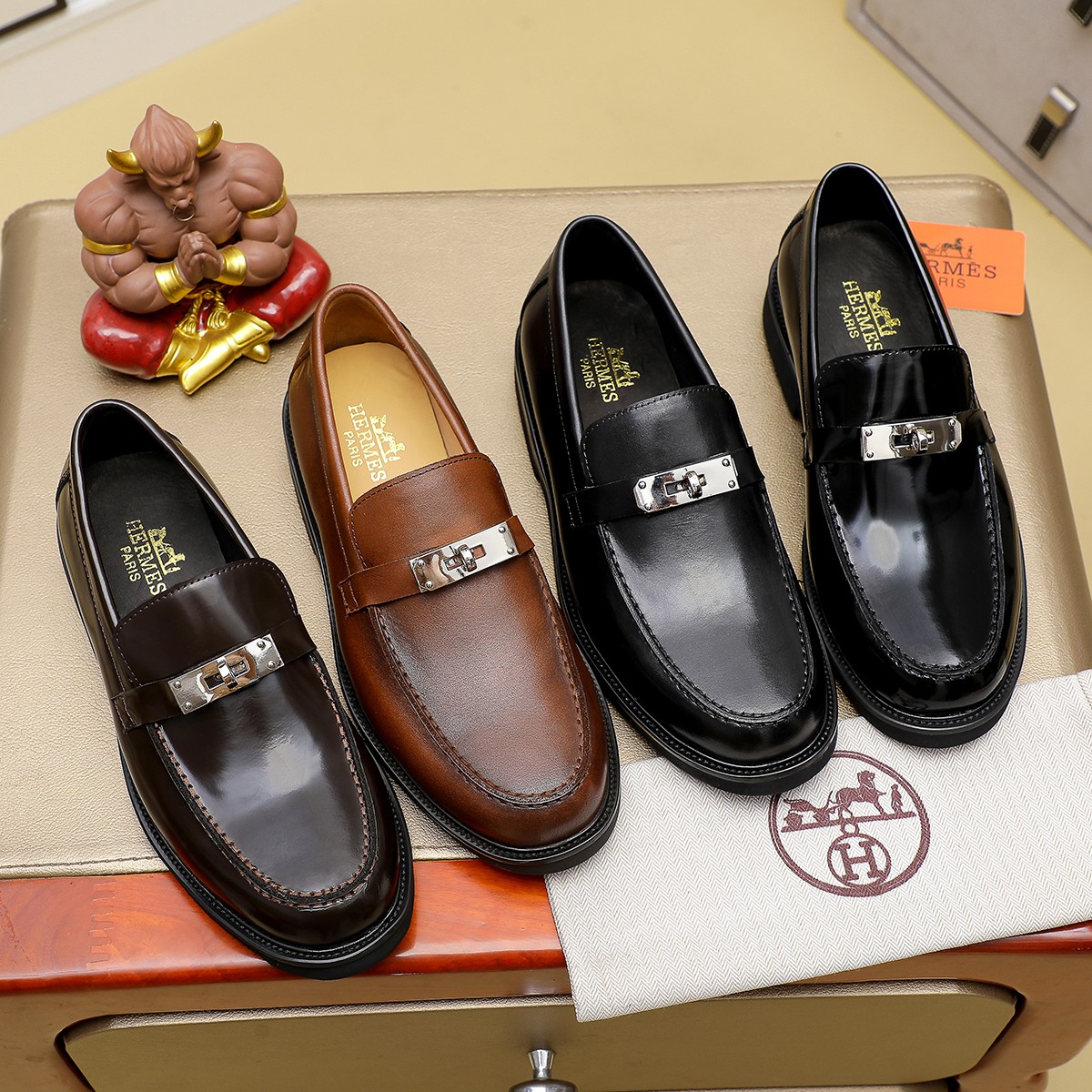 Hermès Lederen Loafers voor Heren - Stijlvol en Comfortabel, Maat 39-44