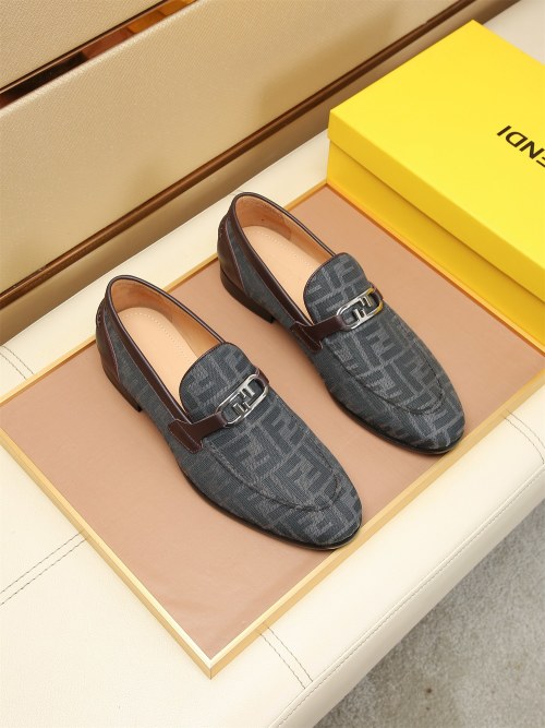 Fendi Men's Formal Leather Loafers Classic Series - Imported Leather Quality 1 Fendi Men's Formal Leather Loafers Classic Series - Imported Leather Quality