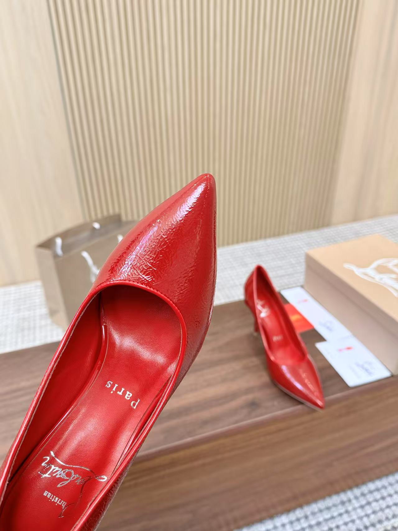 Christian Louboutin Red Patent Leather Pumps, High Heel Shoes For Women 7 a1740570746957 6510