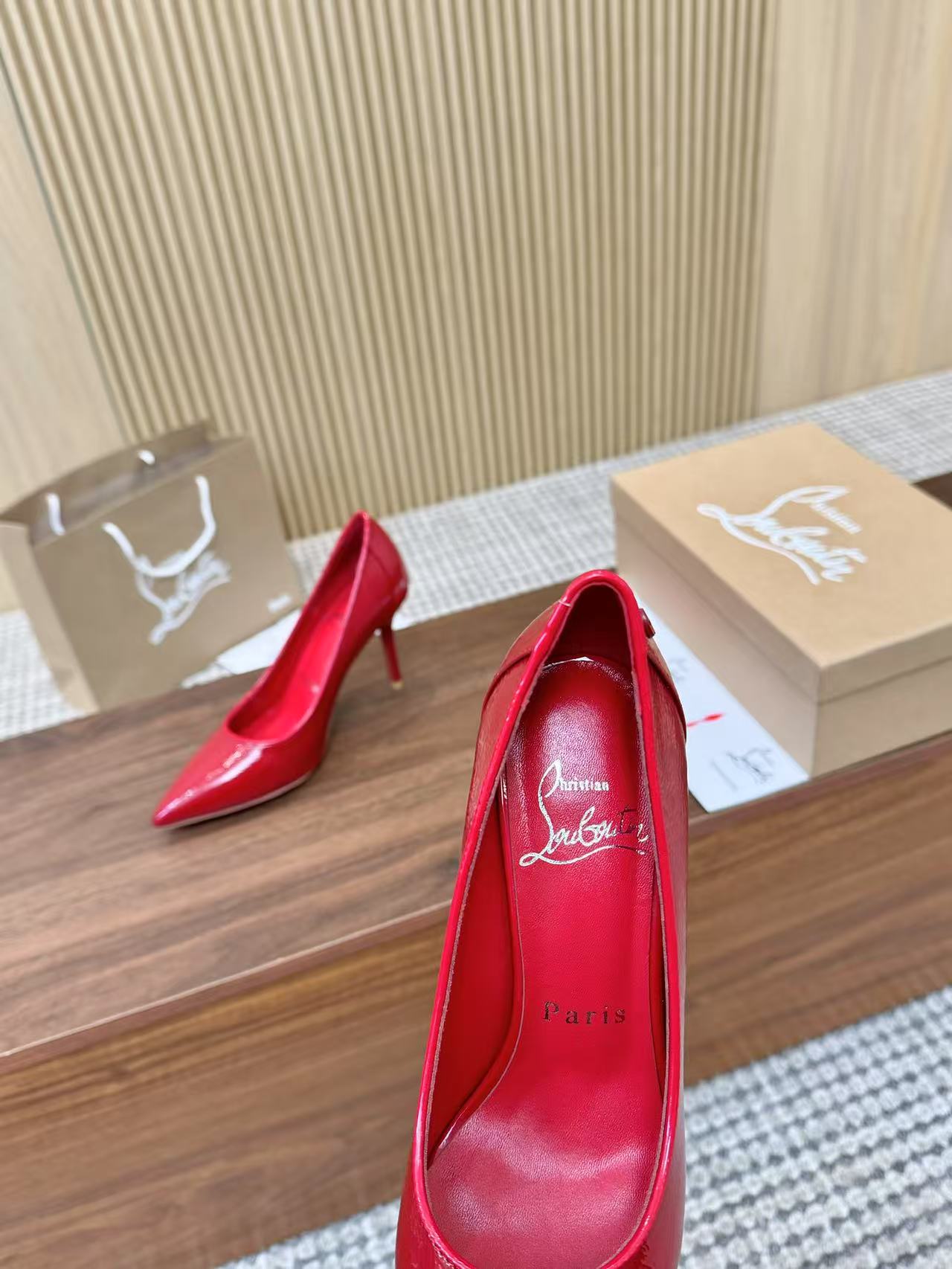 Christian Louboutin Red Patent Leather Pumps, High Heel Shoes For Women 6 a1740570746960 4202