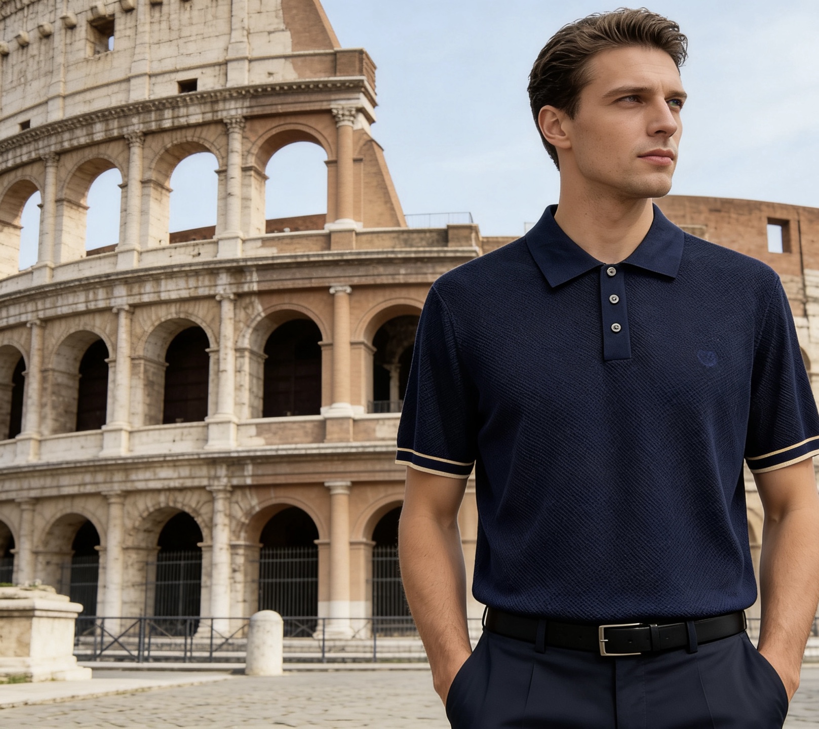 loro Piana 1936春夏新款 桑蚕丝混纺男士针织短袖衫！采用10%蚕丝+90％莱赛尔天丝混纺质