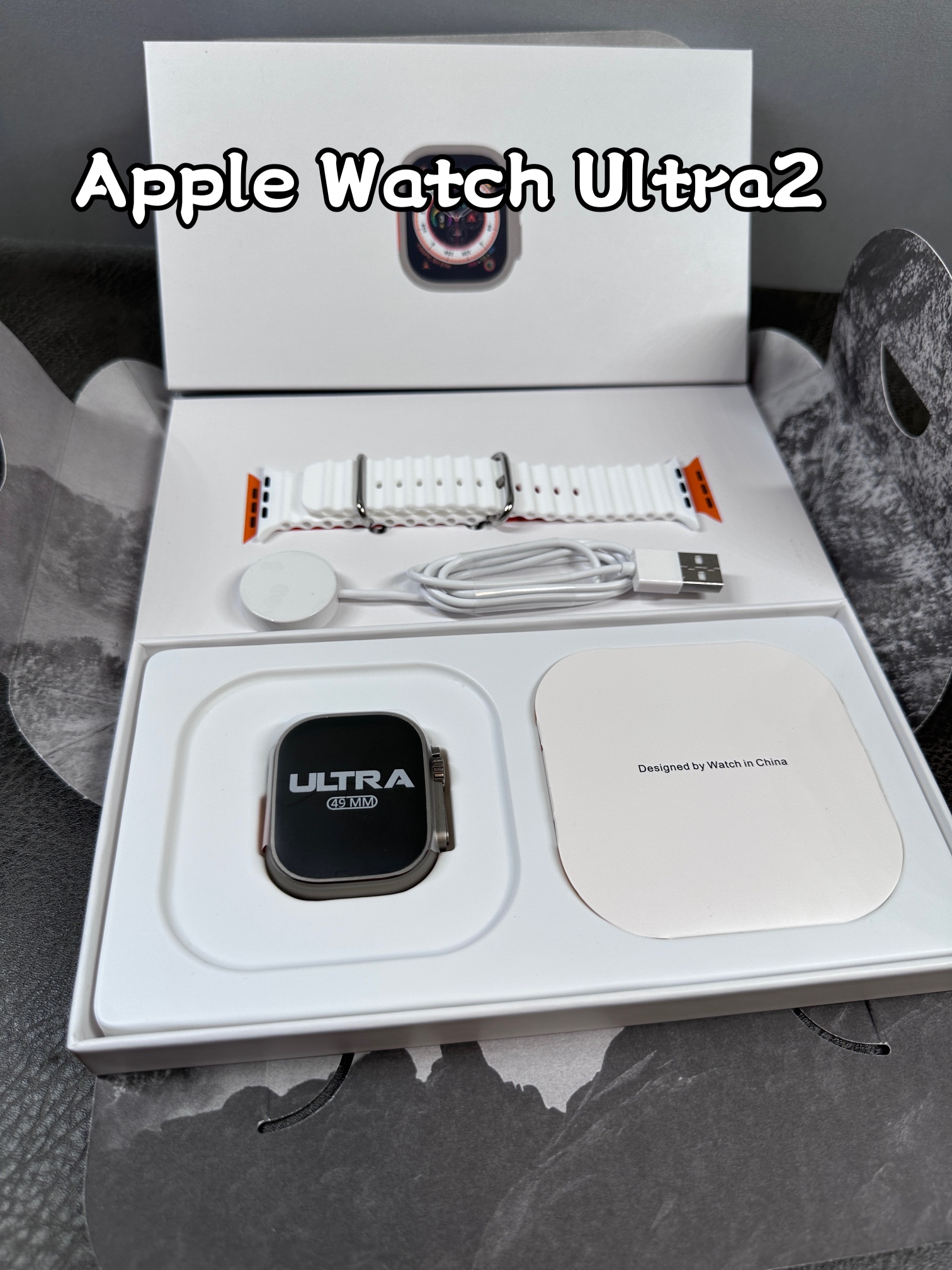 💰280
最新发布‼️Apple Watch Ultra2智能手表‼️
九月最新研发 新增超多功能 功能最全 带领革新全网最强版本❗️
49mm表盘 90赫兹高刷  采用AMOLED屏幕‼️
全网首创双指互点手势操作功能 同步原装❗️
带微信支付 支付宝支付 不带手机可离线支付❗️
单蓝牙连接 不需要连接俩个蓝牙 nfc功能 灵动岛功能动画❗️
全球首创🌍AI人工智能生成表盘🌟一句话生成你想要的表盘❗️
GPT人工智能2.0 领先全行的真正智能AI创作小帮手❗️
内置2GB内存  12.24小时语音备忘录❗️
超长续航能力 正常使用2-3天无压力 待机10天以上❗️
下单标配：专用磁吸无线充-标配白色海洋表带-赠送表带（款式可选）-原装包装-专用毒盒‼️
售后服务：不刮花 不撕后背膜 不要有佩戴痕迹 不影响二次销售15天内可退换，保修三个月，人为因素导致除外‼