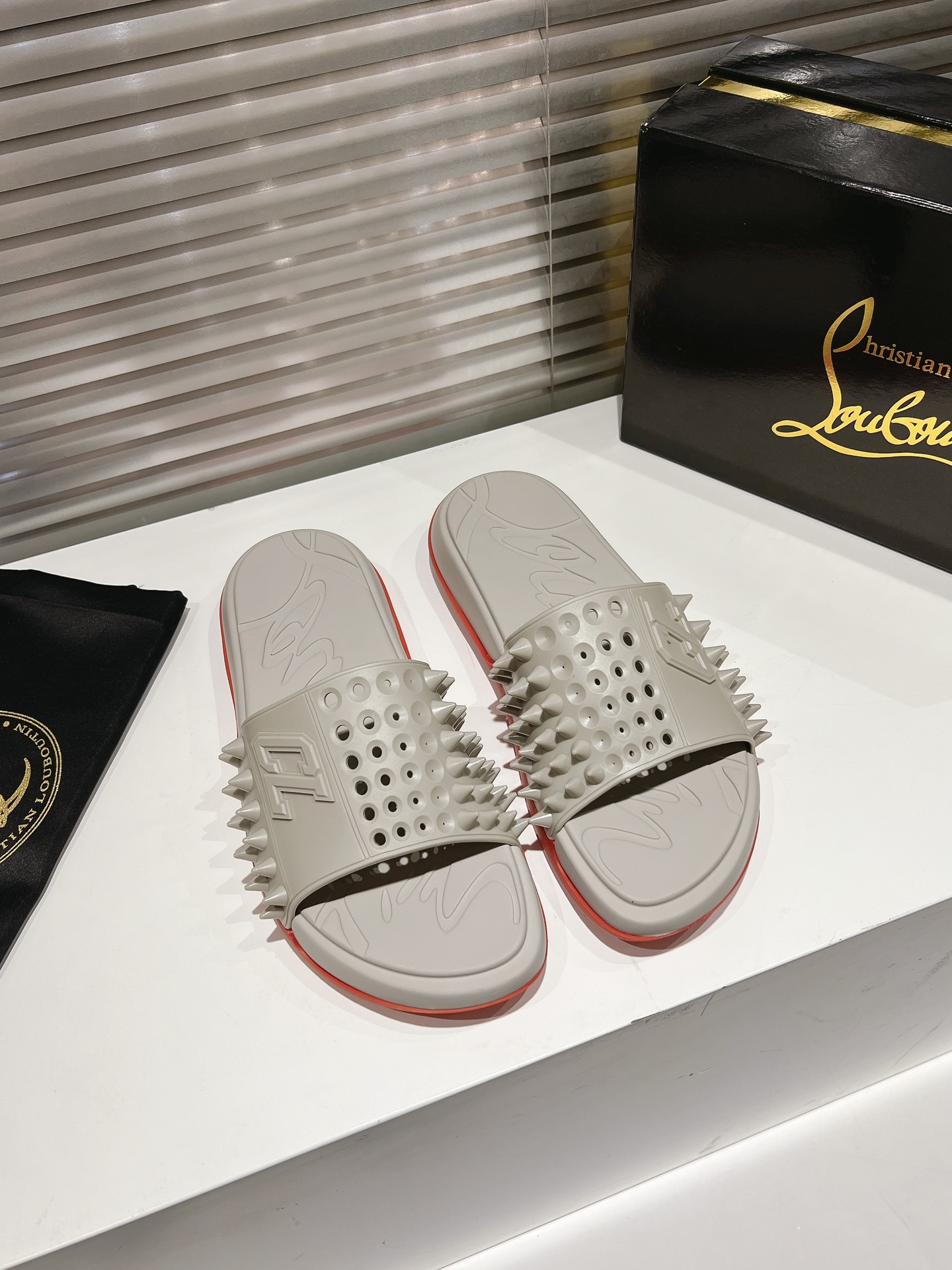 Customize Christian Louboutin: CL Varsity Slipper in Black Box for 2024.