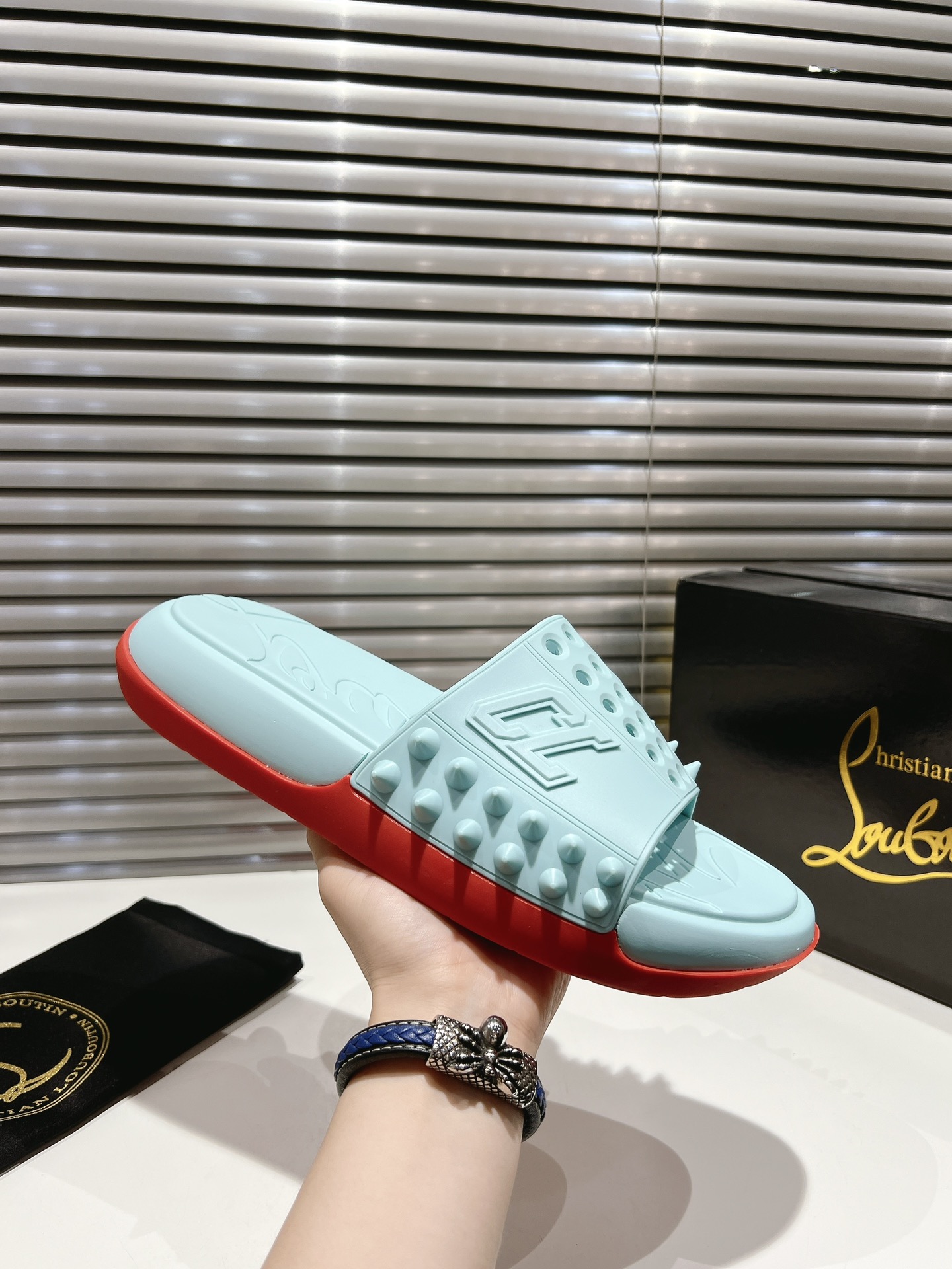 Customize CL Varsity Slipper with Black Box Note for Top-level 2024ss. - 图片 6