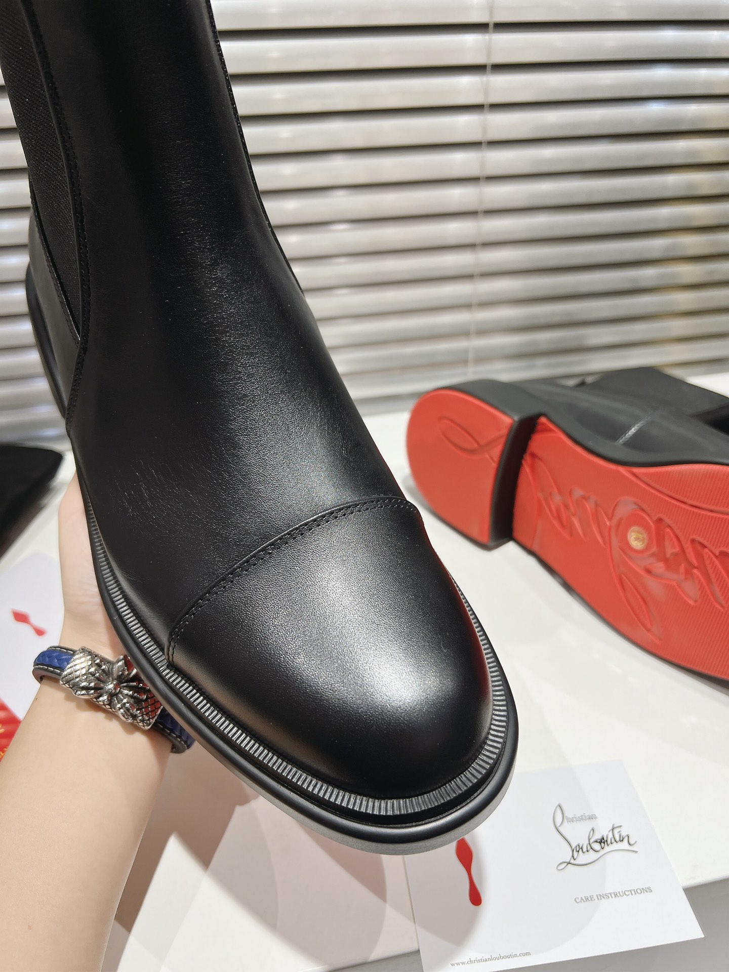 Christian Louboutin Urbino Black Leather Chelsea Boots for Men, High-End Custom 7 i1731400198 7449 2