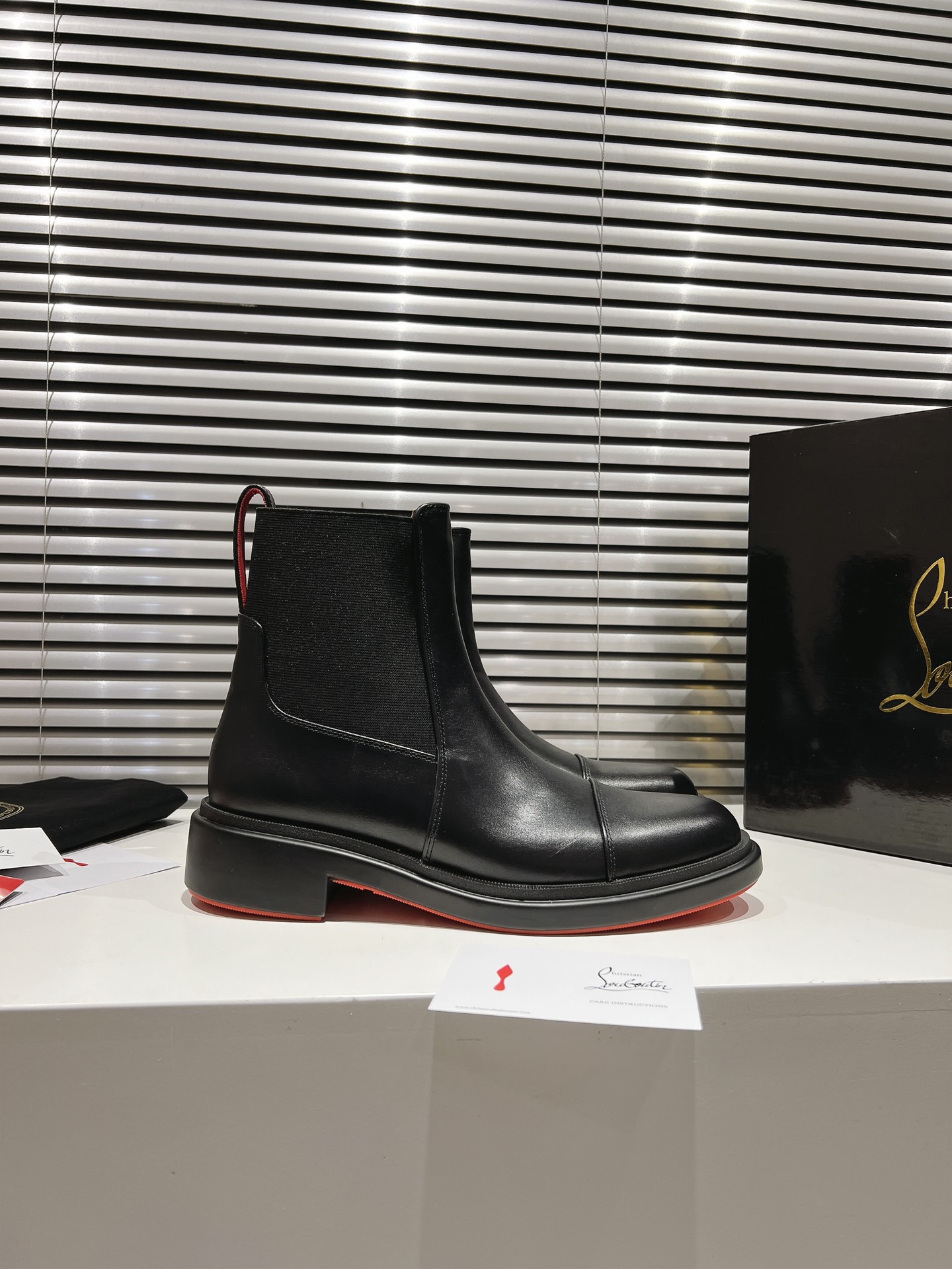 Christian Louboutin Urbino Black Leather Chelsea Boots for Men, High-End Custom 5 i1731400198 8207 4