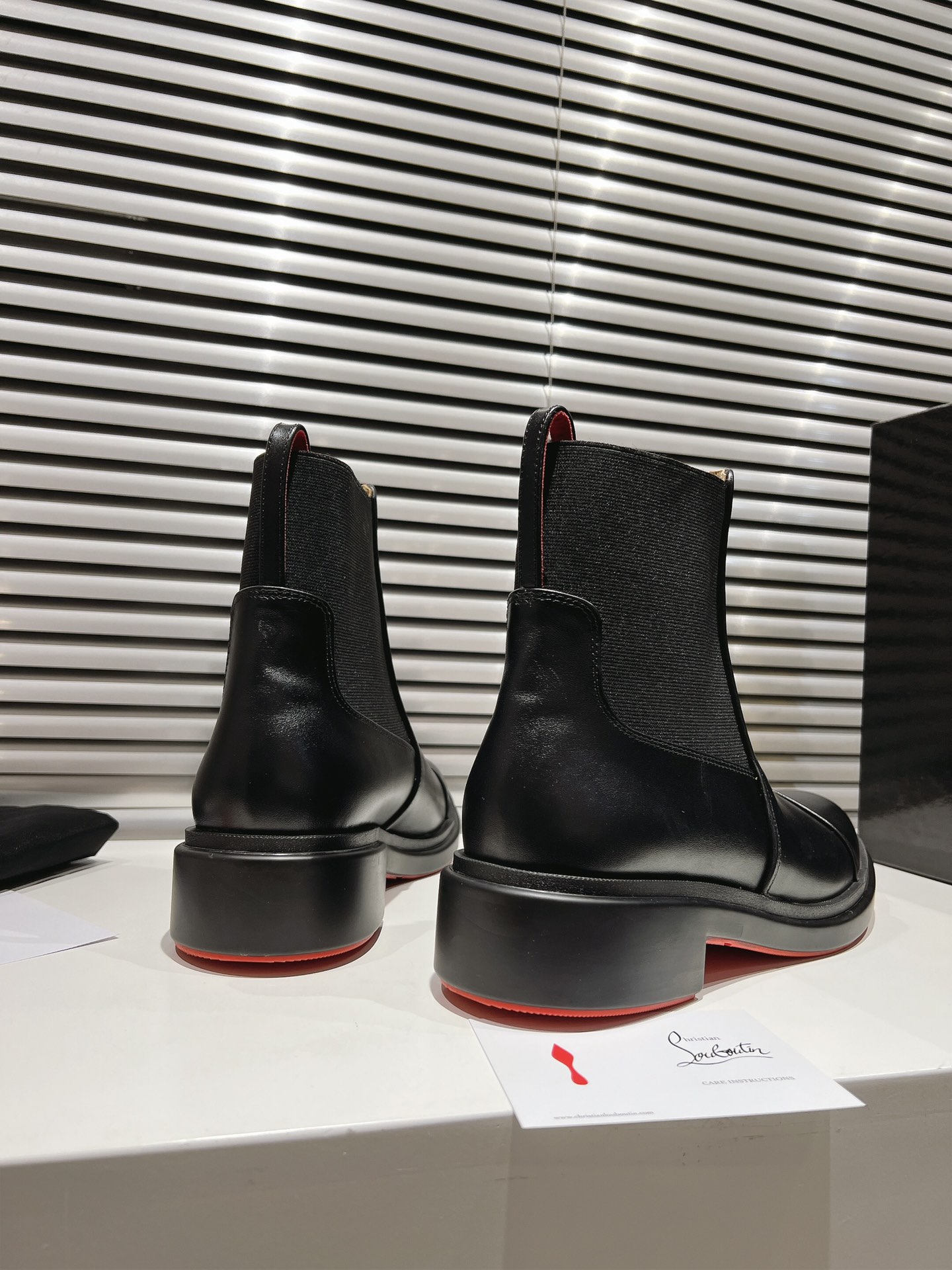 Christian Louboutin Urbino Black Leather Chelsea Boots for Men, High-End Custom 8 i1731400198 866 8