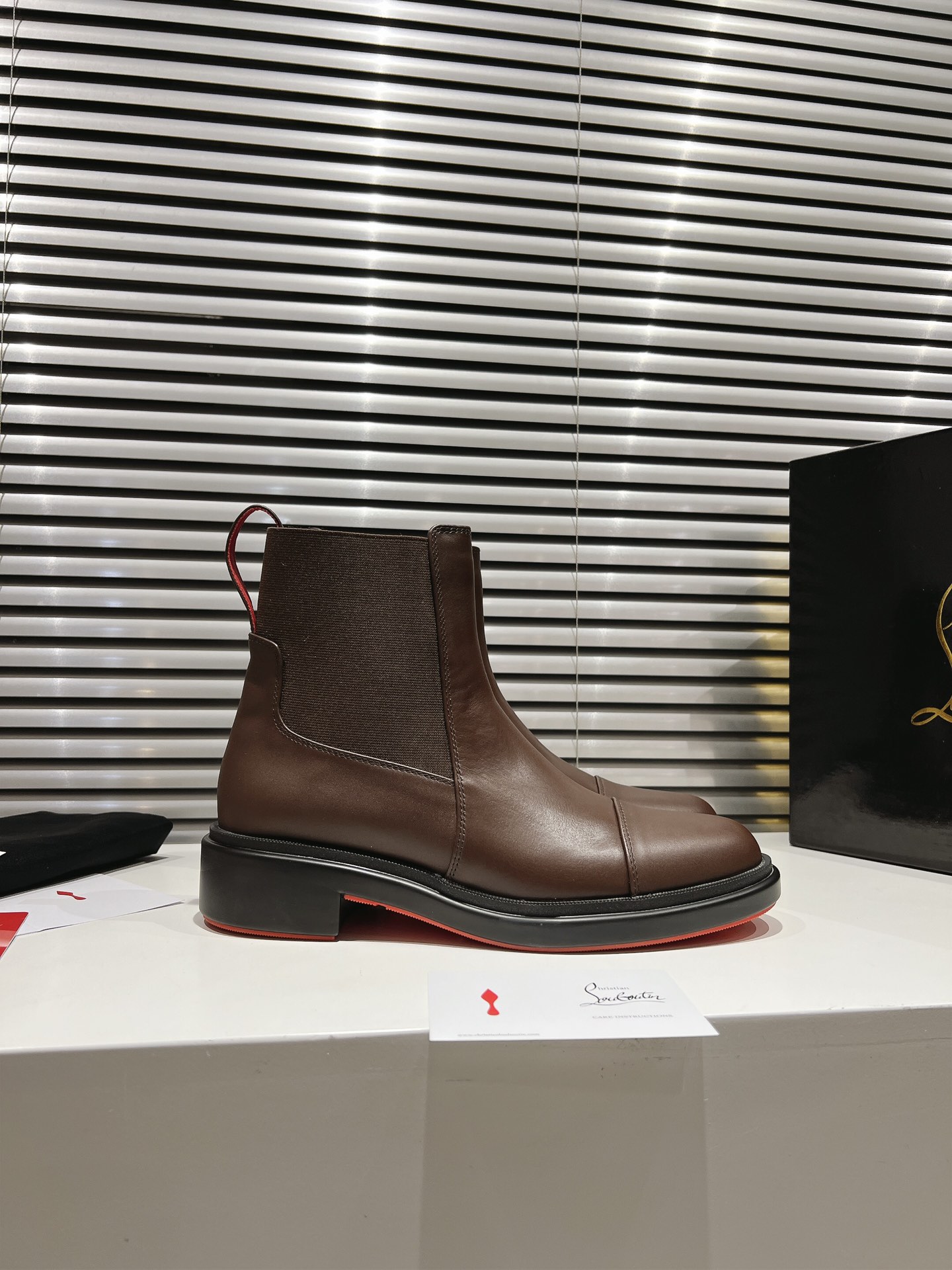 Christian Louboutin Urbino Brown Leather Chelsea Boots for Men(Size 39-47) 5 i1731400348 1050 2