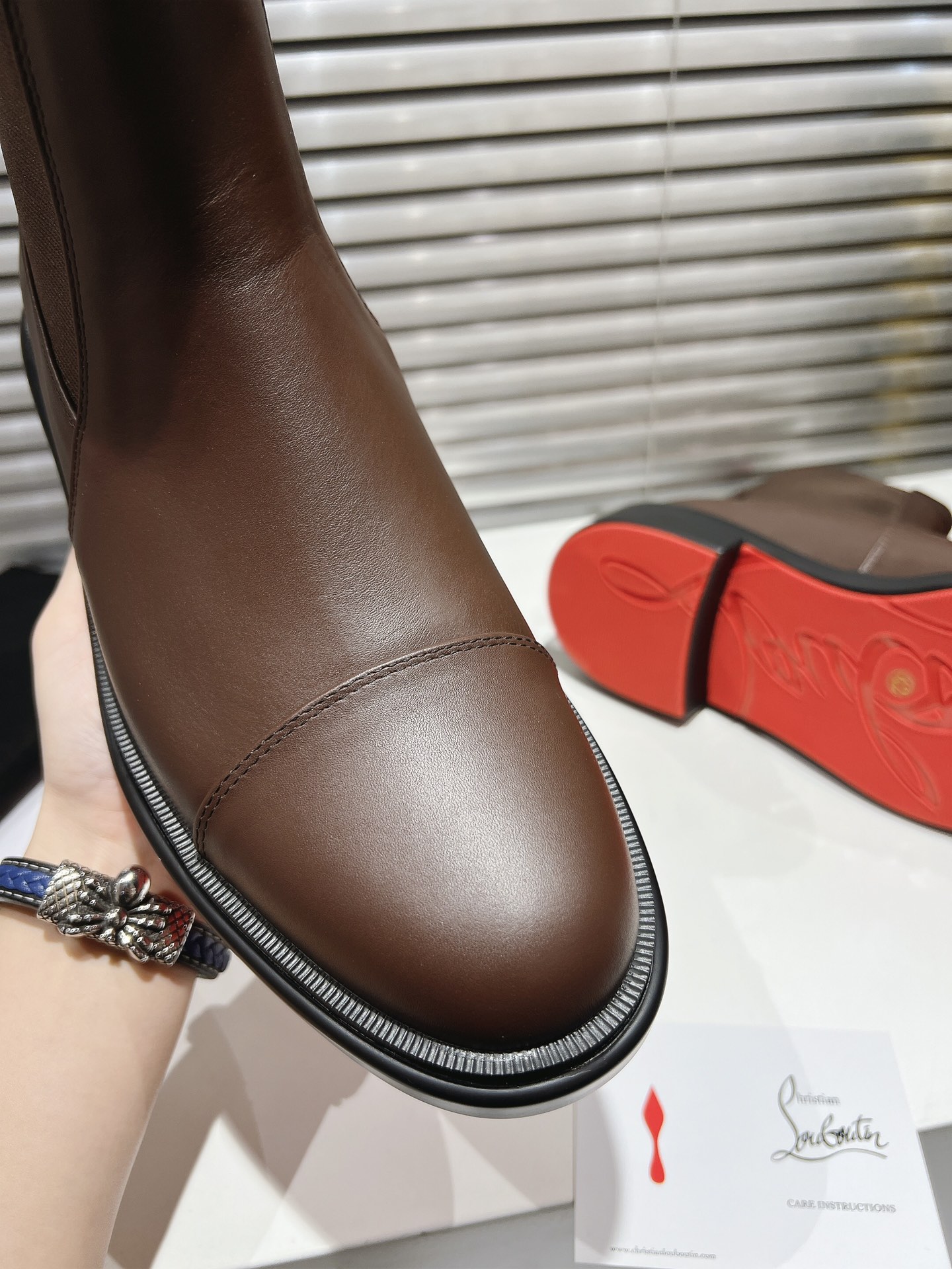 Christian Louboutin Urbino Brown Leather Chelsea Boots for Men(Size 39-47) 7 i1731400348 9160 3