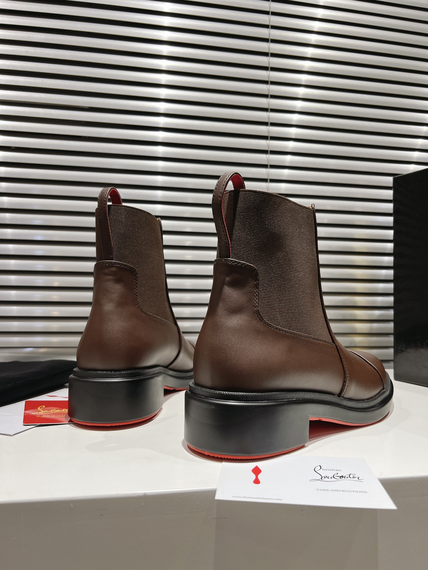 Christian Louboutin Urbino Brown Leather Chelsea Boots for Men(Size 39-47) 8 i1731400349 7049 6