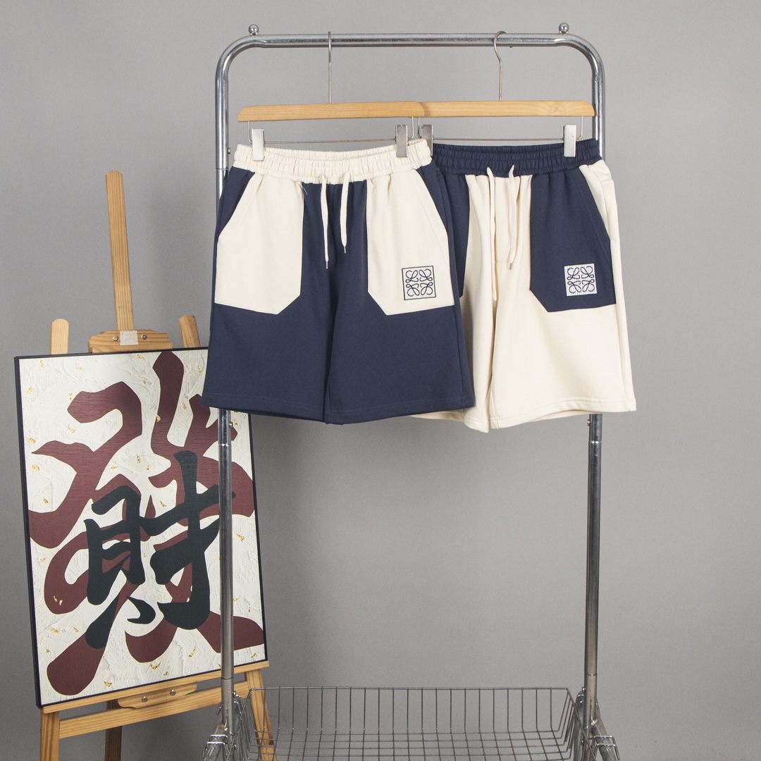 🅿️115 Nº de modelo: W15 Loewe L0EWE pantalones cortos con bolsillos de parche y bordado de Totoro -Interior totalmente…
