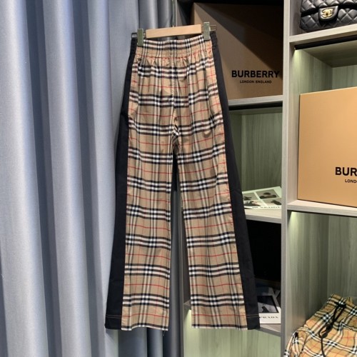 Burberry Vintage Check Cotton Drawstring Trousers Wide Leg Women's 1 Burberry Vintage Check Cotton Drawstring Trousers Wide Leg Women's