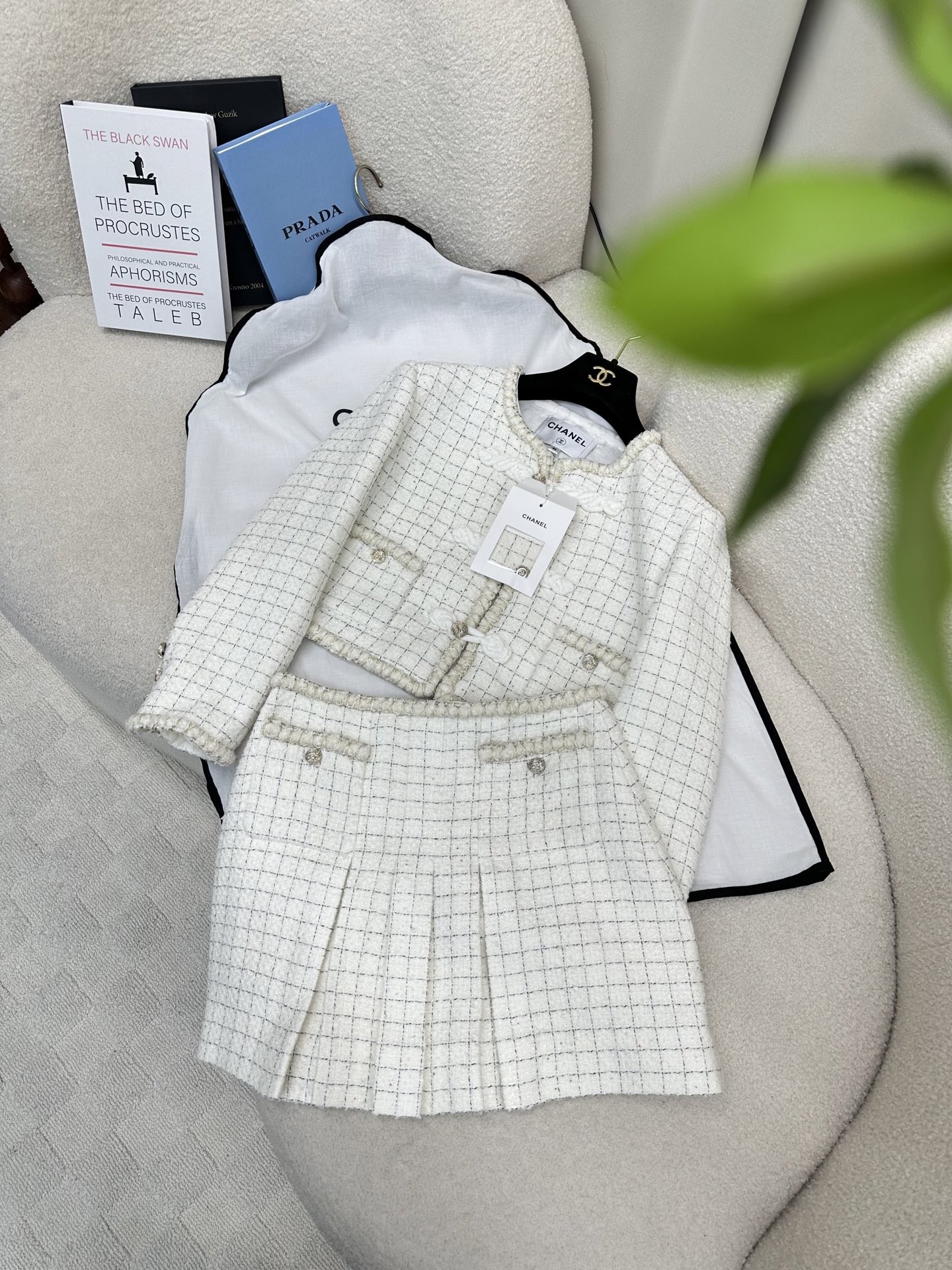 Chanel Inspired Tweed Skirt Suit Set with Handmade Knot Buttons 3 i1755334912082 1011 0 2