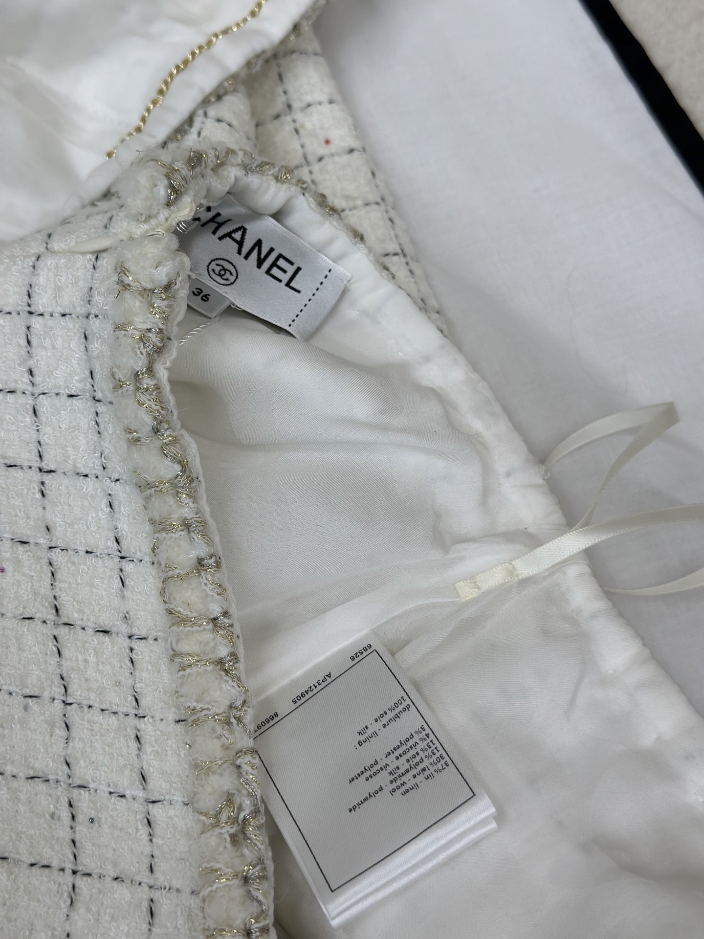 Chanel Inspired Tweed Skirt Suit Set with Handmade Knot Buttons 11 i1755334913998 4843 0 10