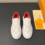 Louis Vuitton Shoes Sneakers Splicing Calfskin Cowhide Rubber Sweatpants