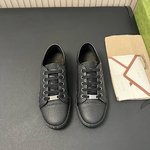 Gucci Shoes Sneakers Splicing Calfskin Canvas Cowhide TPU Low Tops