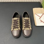Sellers Online
 Gucci Shoes Sneakers Splicing Calfskin Canvas Cowhide TPU Low Tops