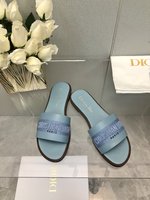Sell High Quality
 Dior Flawless
 Shoes Slippers Embroidery Cowhide Genuine Leather Spring/Summer Collection