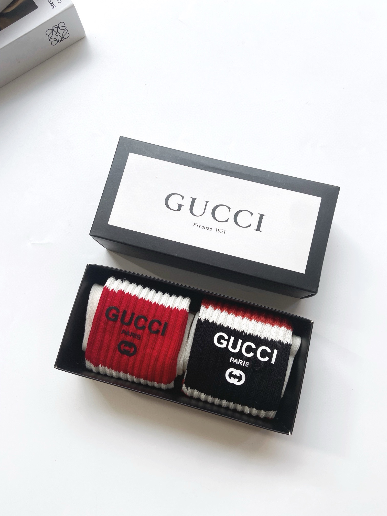 配包装一盒2双Gucci古奇经典字母logo纯棉中筒袜ins爆款！专柜在售ing好看到爆炸！超高品质！经