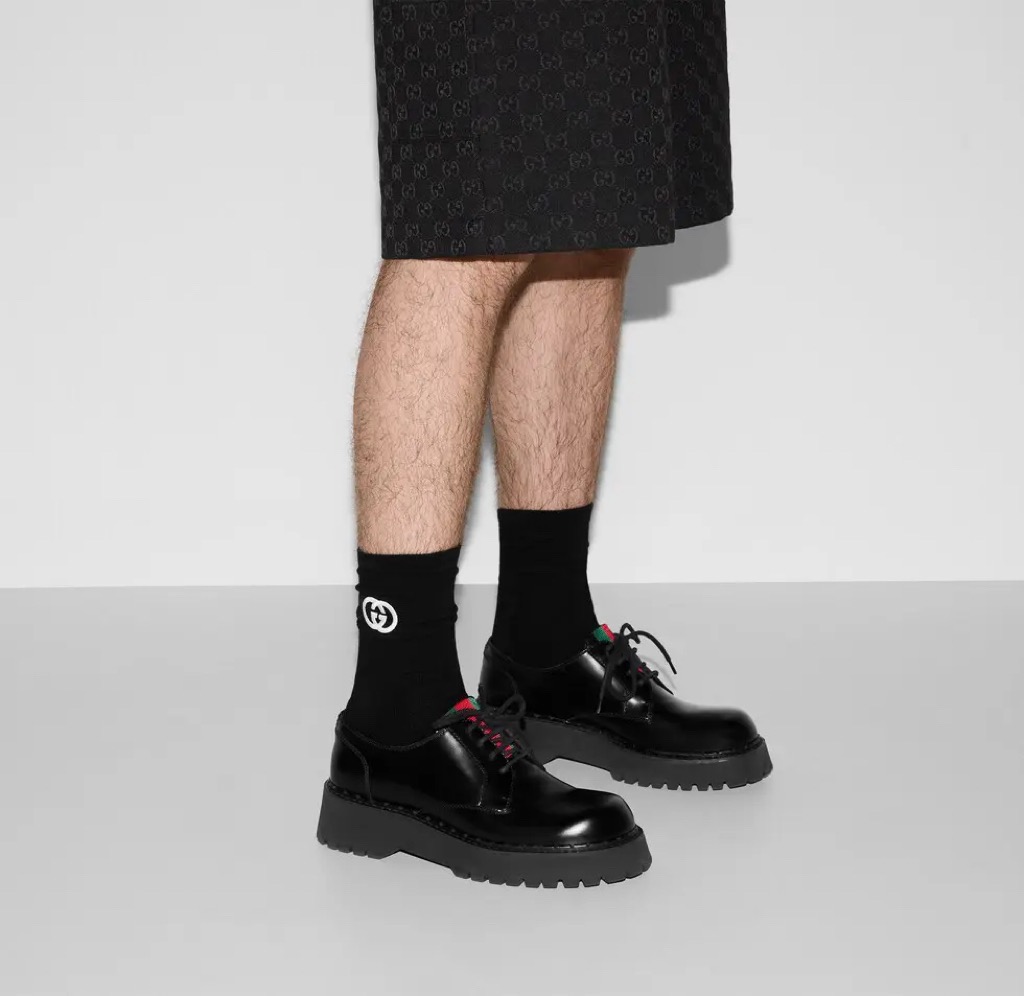 配包装🌟【一盒5 双】 🌟古琦 Gucci 经典刺绣字母logo 纯棉中筒袜 ，ins超火爆小腿袜，纯棉