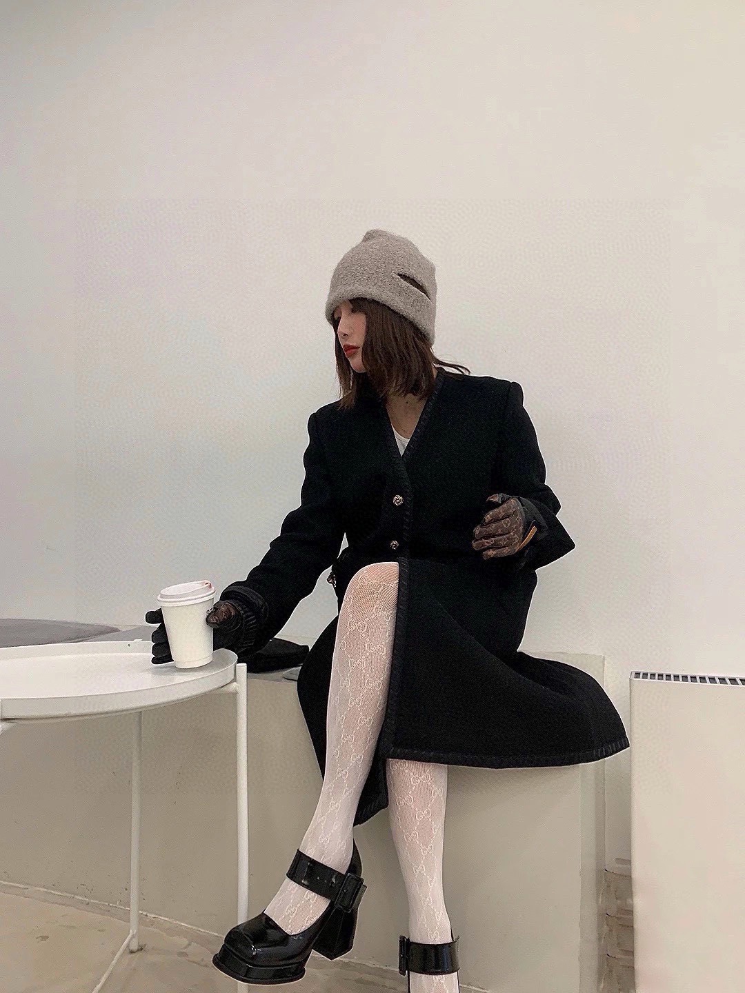 。配包装【一盒一双】🌟Gucci爆款双G字母网袜 🌟【腰部带logo】好看到爆炸 ，欧美大牌丝袜🔥🌟潮人