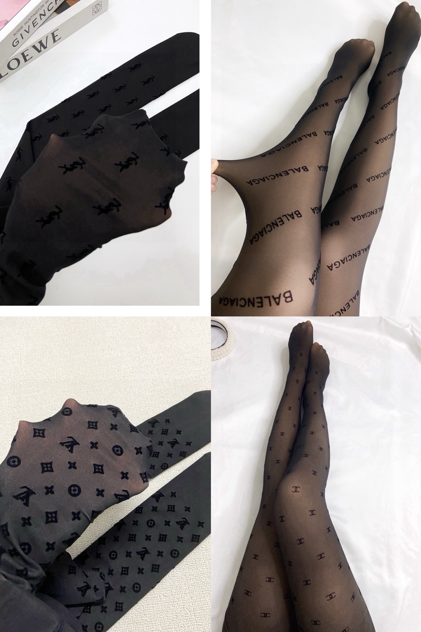 【加厚款】 配包装🌟【一盒一双】🌟YSL 圣罗兰 ins爆款，秋冬加厚丝袜 ，水光黑丝透肤打底连裤袜🌟对