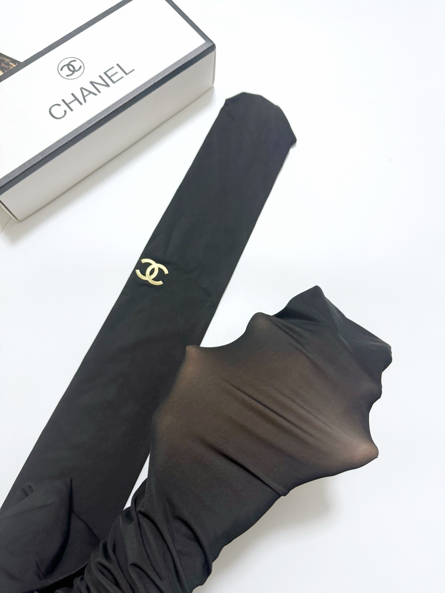 配包装🌟【一盒一双】🌟Chanel香奈儿 ins爆款，秋冬加厚丝袜 ，（加厚100g）水光黑丝透肤打底连