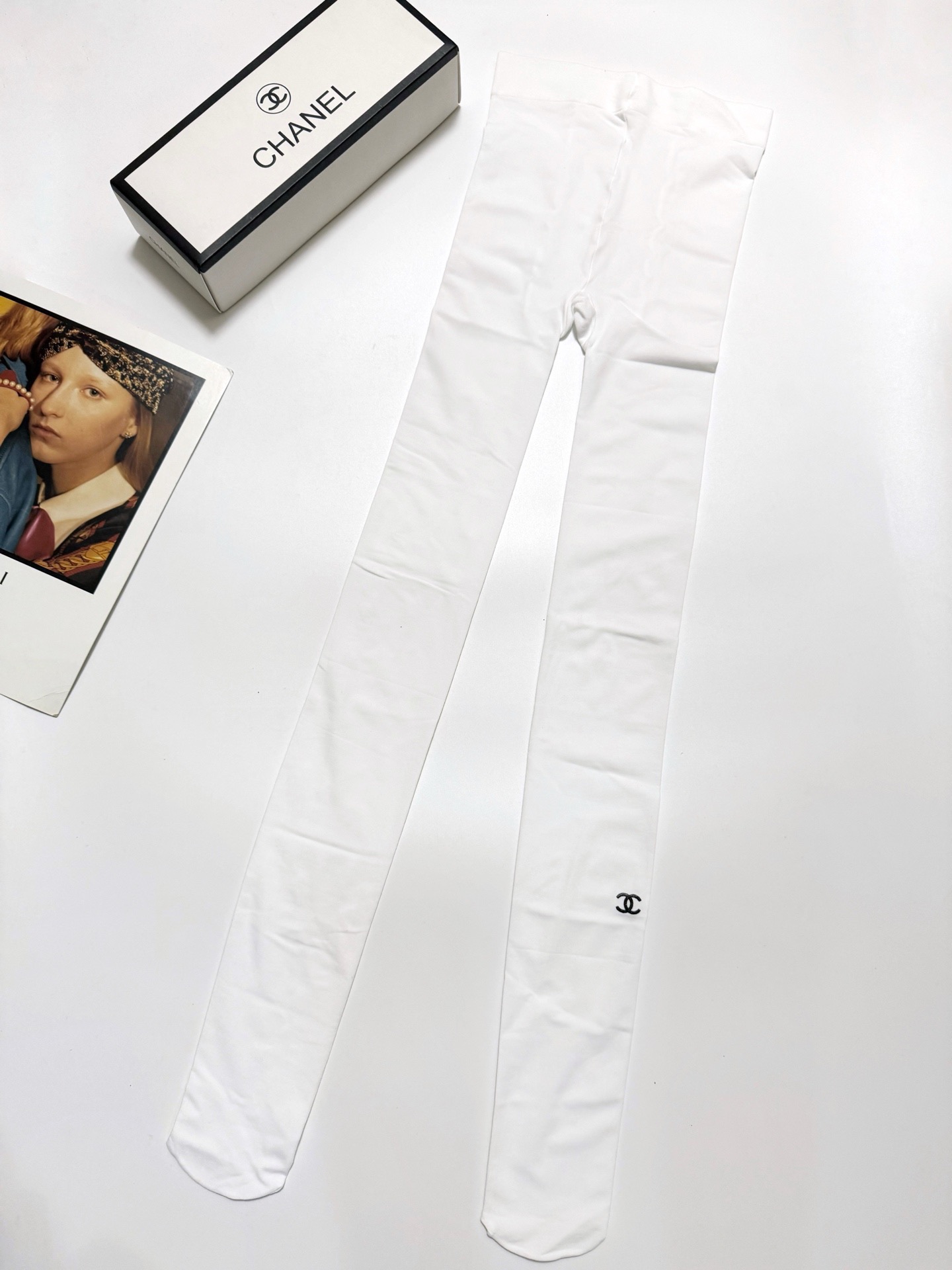 配包装🌟【一盒一双】🌟Chanel 香奈儿 爆款双C 字母 丝袜 🌟好看到爆炸 欧美大牌丝袜 连裤袜 🔥