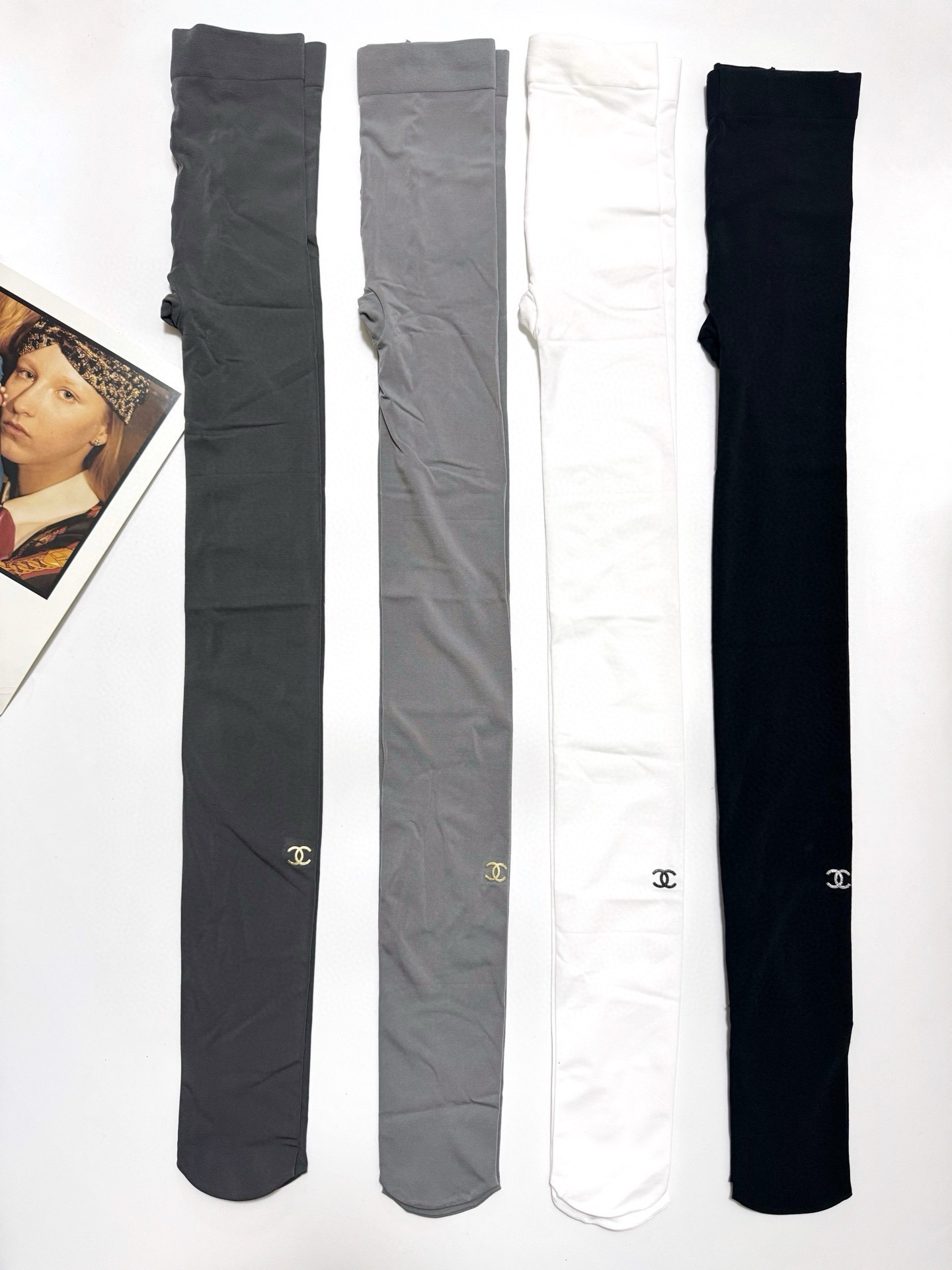 配包装🌟【一盒一双】🌟Chanel 香奈儿 爆款双C 字母 丝袜 🌟好看到爆炸 欧美大牌丝袜 连裤袜 🔥