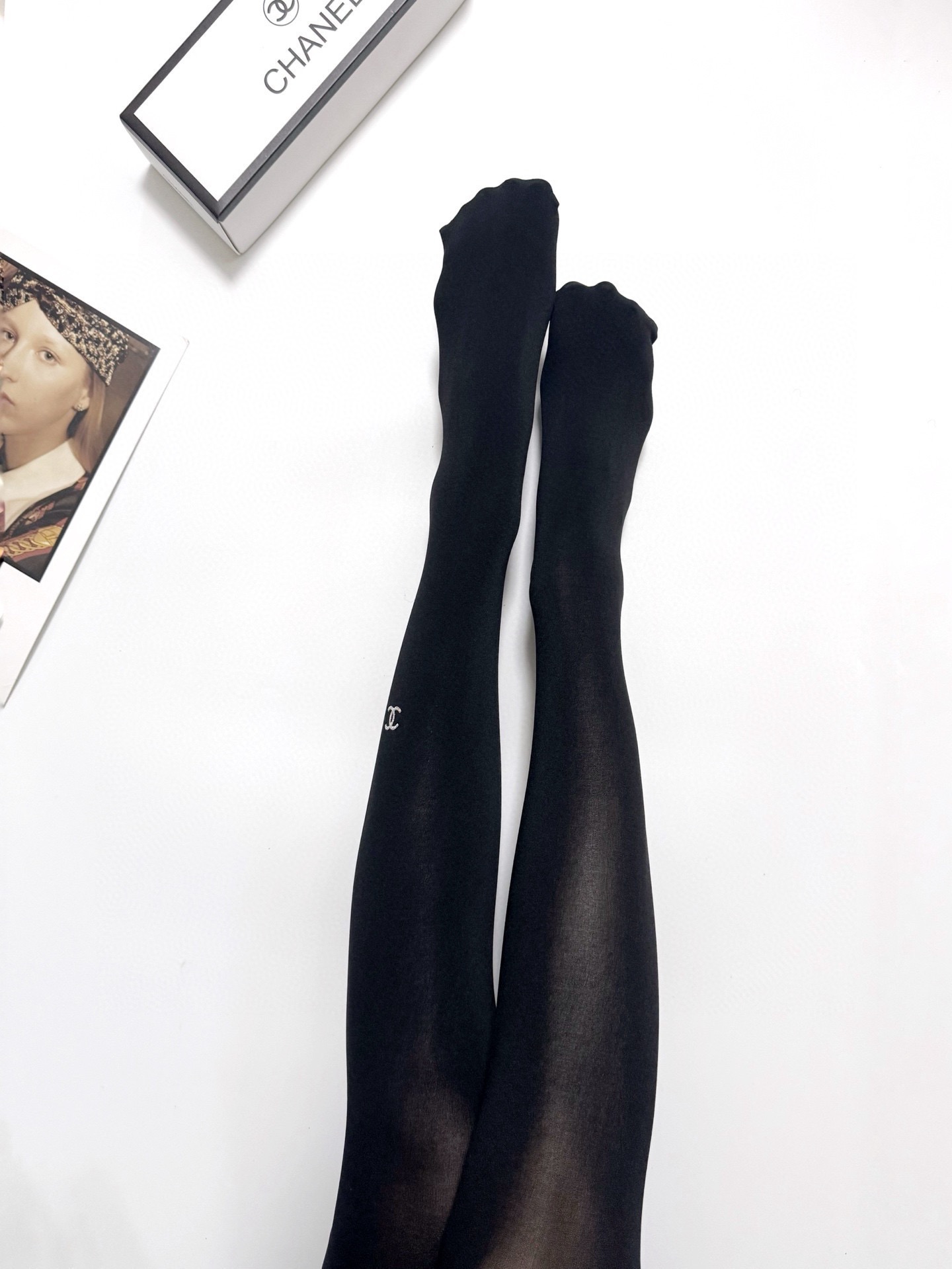 配包装🌟【一盒一双】🌟Chanel 香奈儿 爆款双C 字母 丝袜 🌟好看到爆炸 欧美大牌丝袜 连裤袜 🔥