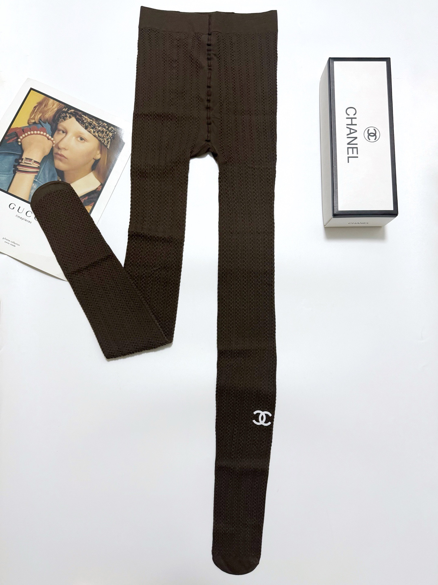 配包装🌟【一盒一双】🌟Chanel 香奈儿 爆款麻花纹 双C 字母 打底裤袜 🌟好看到爆炸 欧美大牌天鹅