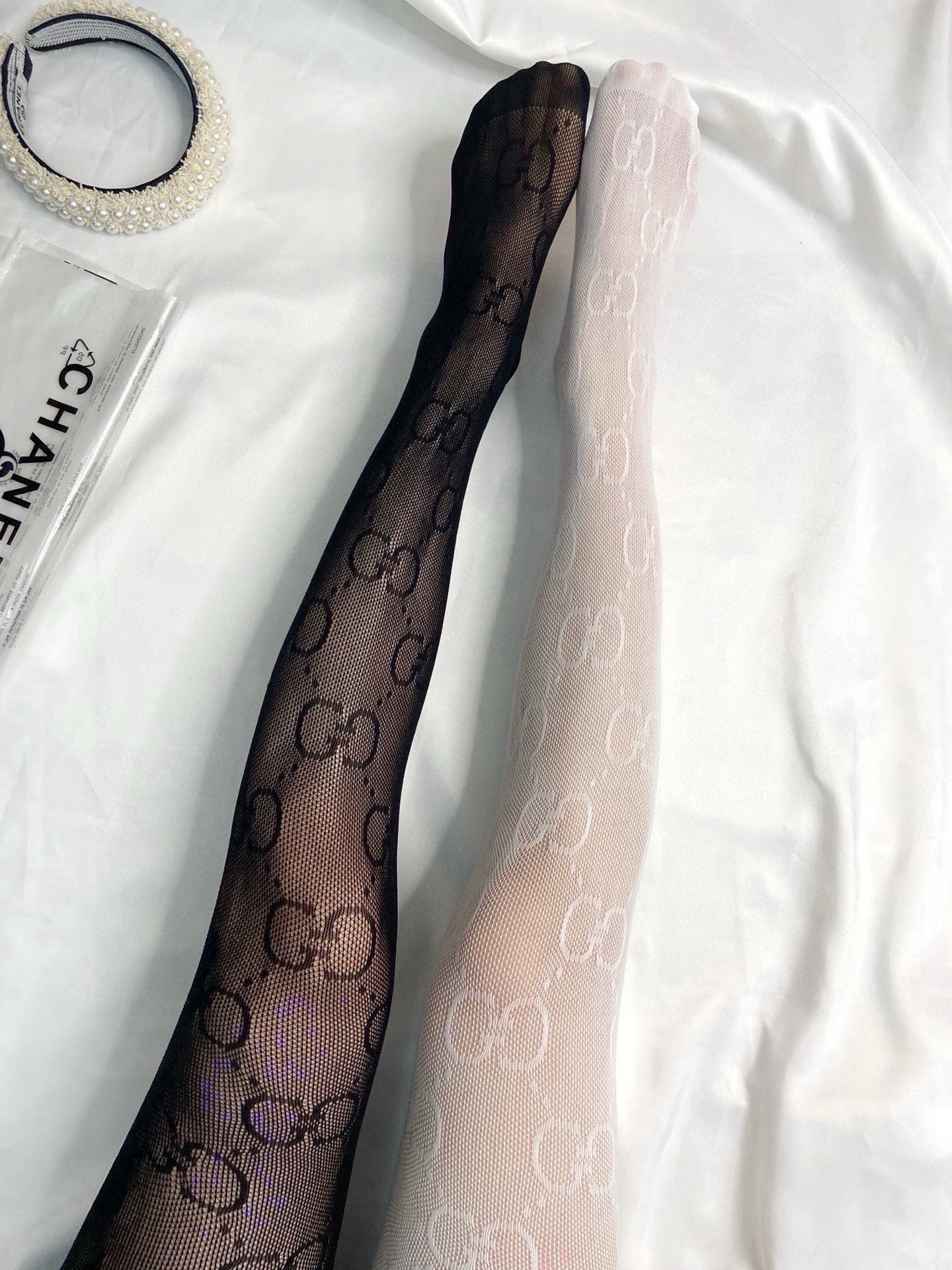。配包装【一盒一双】🌟Gucci爆款大双G字母网袜 🌟对版高货！【腰部带logo】好看到爆炸 ，欧美大牌