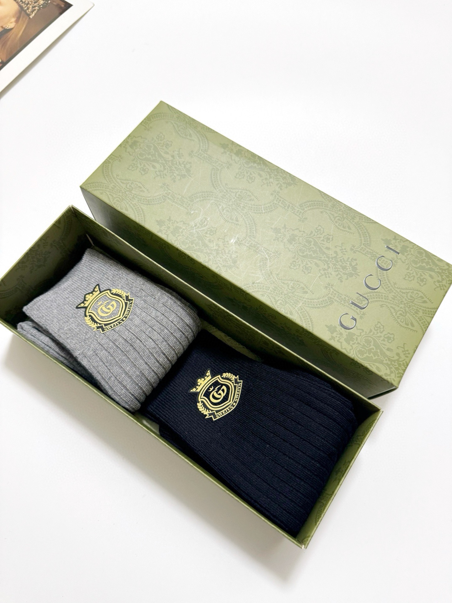 配包装🌟【一盒2 双】🌟Gucci 古琦 🌟超级爆款！网红小腿袜，中筒袜+长筒袜，经典爆款组合❗原单品质