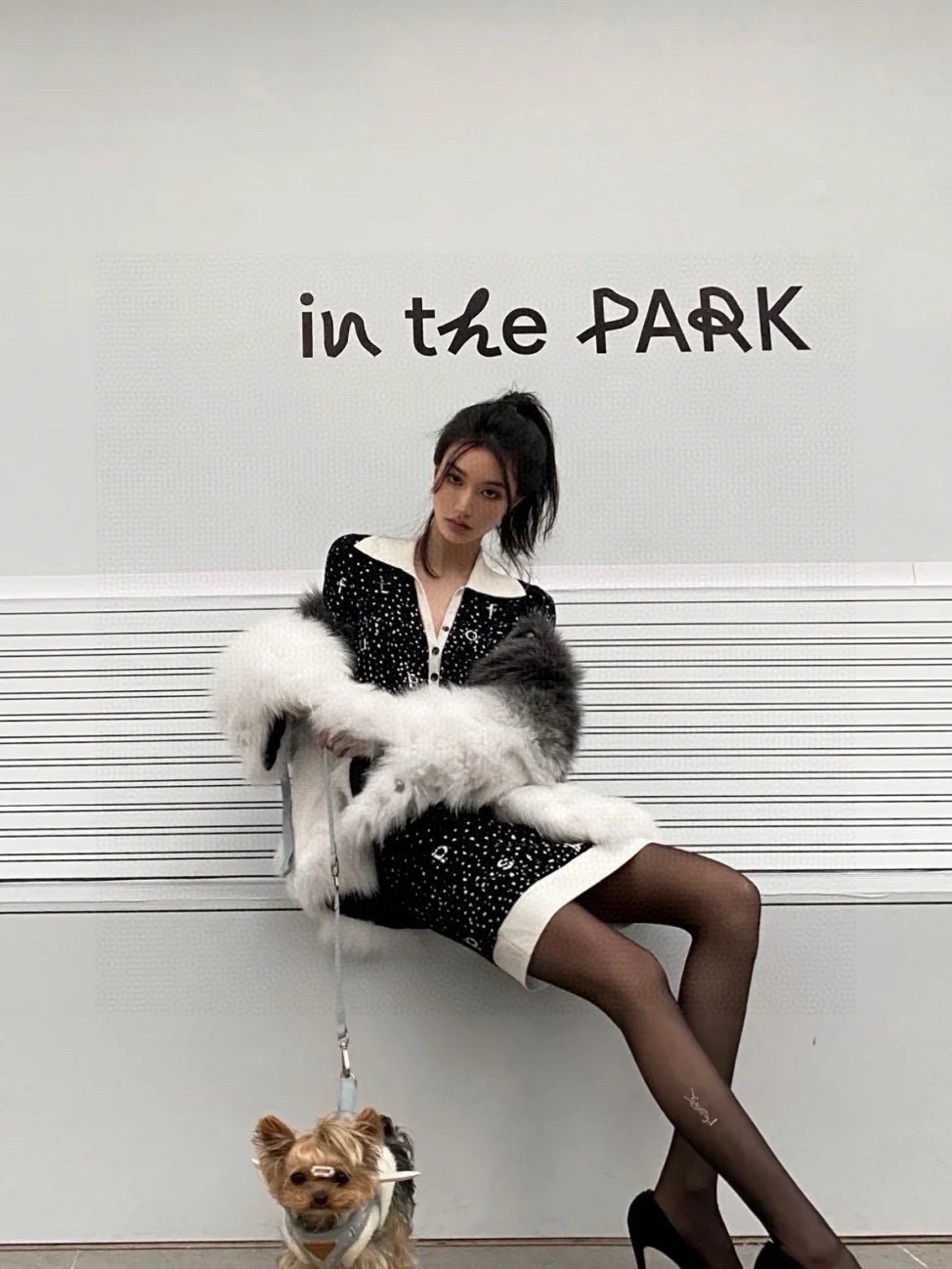 配包装【一盒一双】🌟Saint Laurent#圣罗兰经典植绒YSL字母丝袜 🌟Rose同款🌟超多明星带