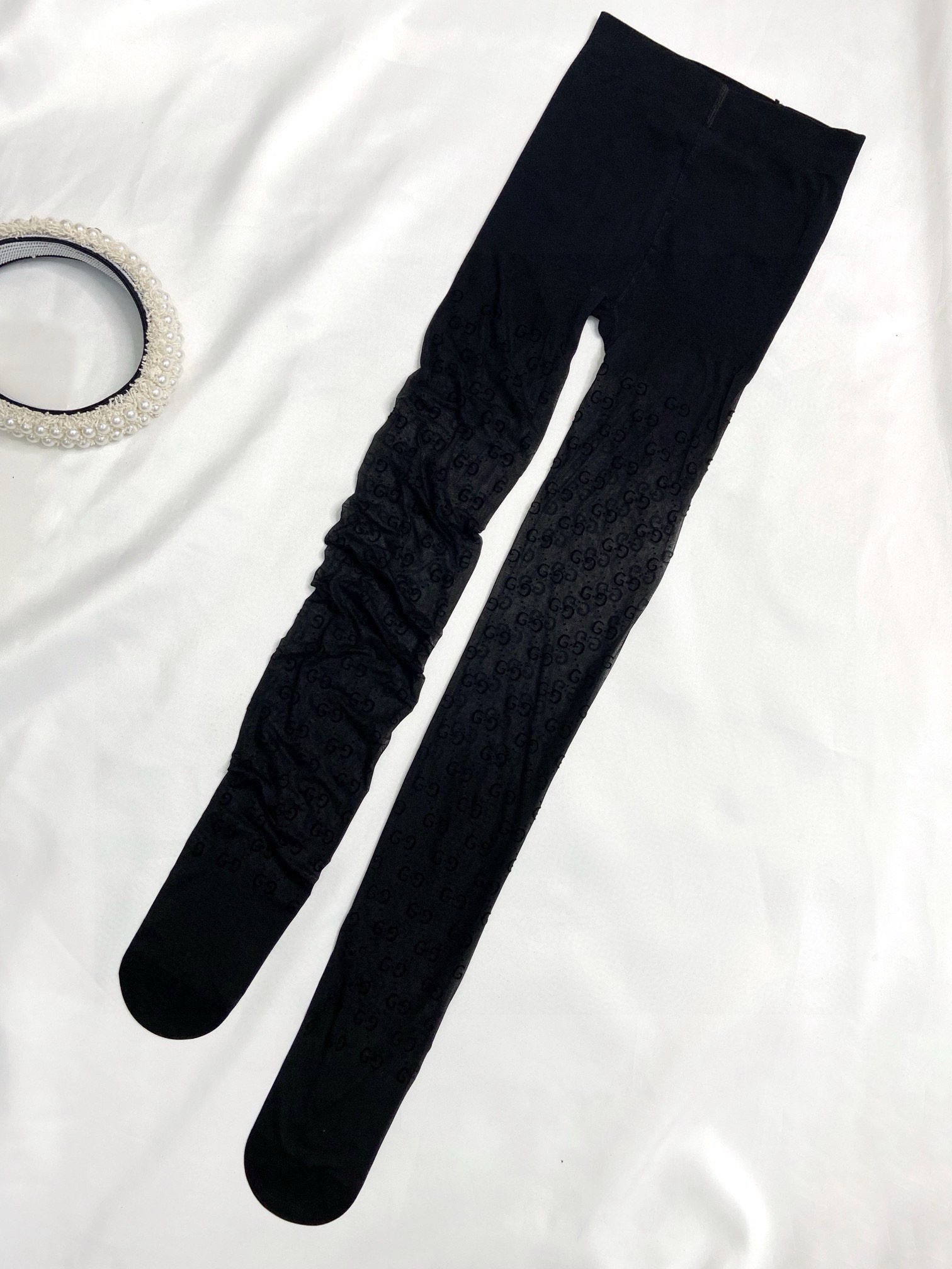 。配包装【一盒一双】🌟Gucci古奇爆款双G字母植绒丝袜 🌟好看到爆炸 ，欧美大牌丝袜🔥🌟潮人秋冬必备单