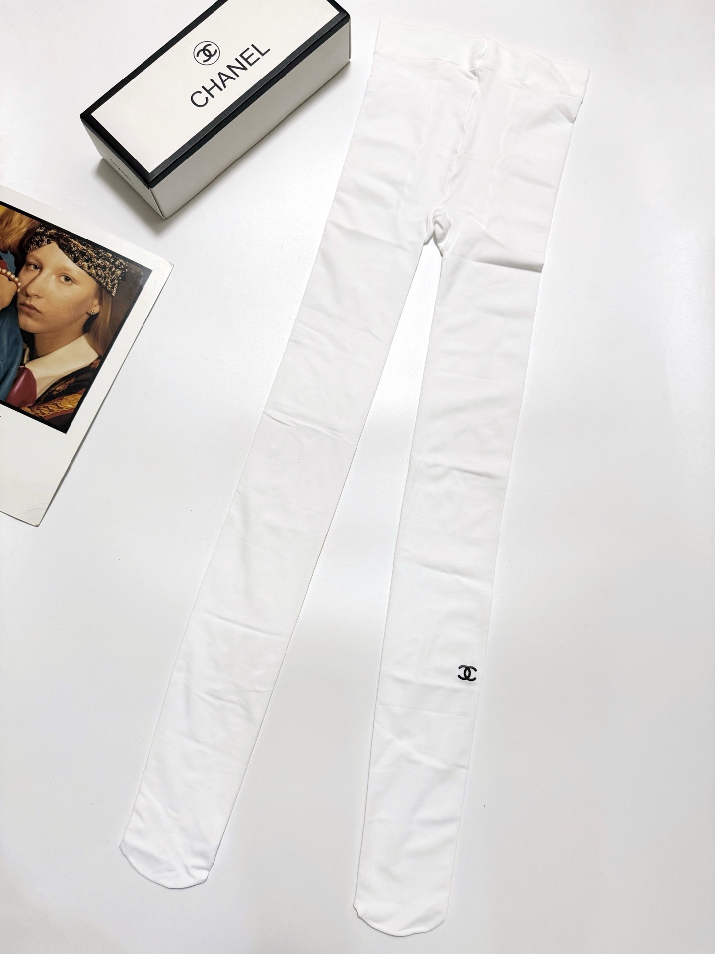 配包装🌟【一盒一双】🌟Chanel 香奈儿 爆款双C 字母 丝袜 🌟好看到爆炸 欧美大牌丝袜 连裤袜 🔥