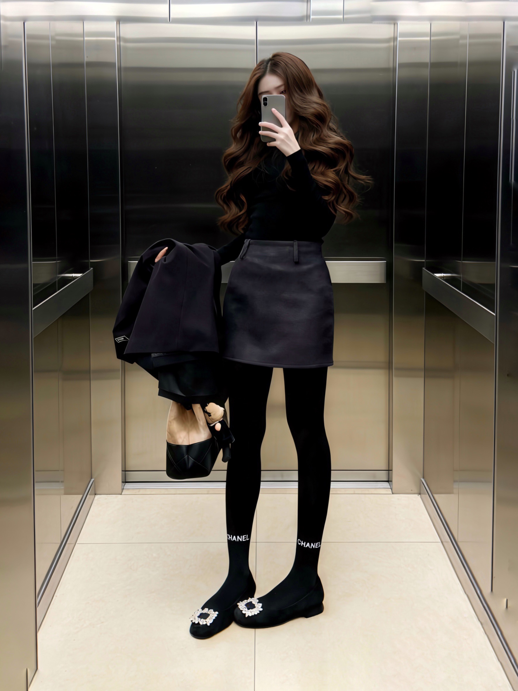 【加厚款】 配包装🌟【一盒一双】🌟Chanel 香奈儿 ins爆款，加厚加绒连裤袜 ，🌟对版高货！超大弹